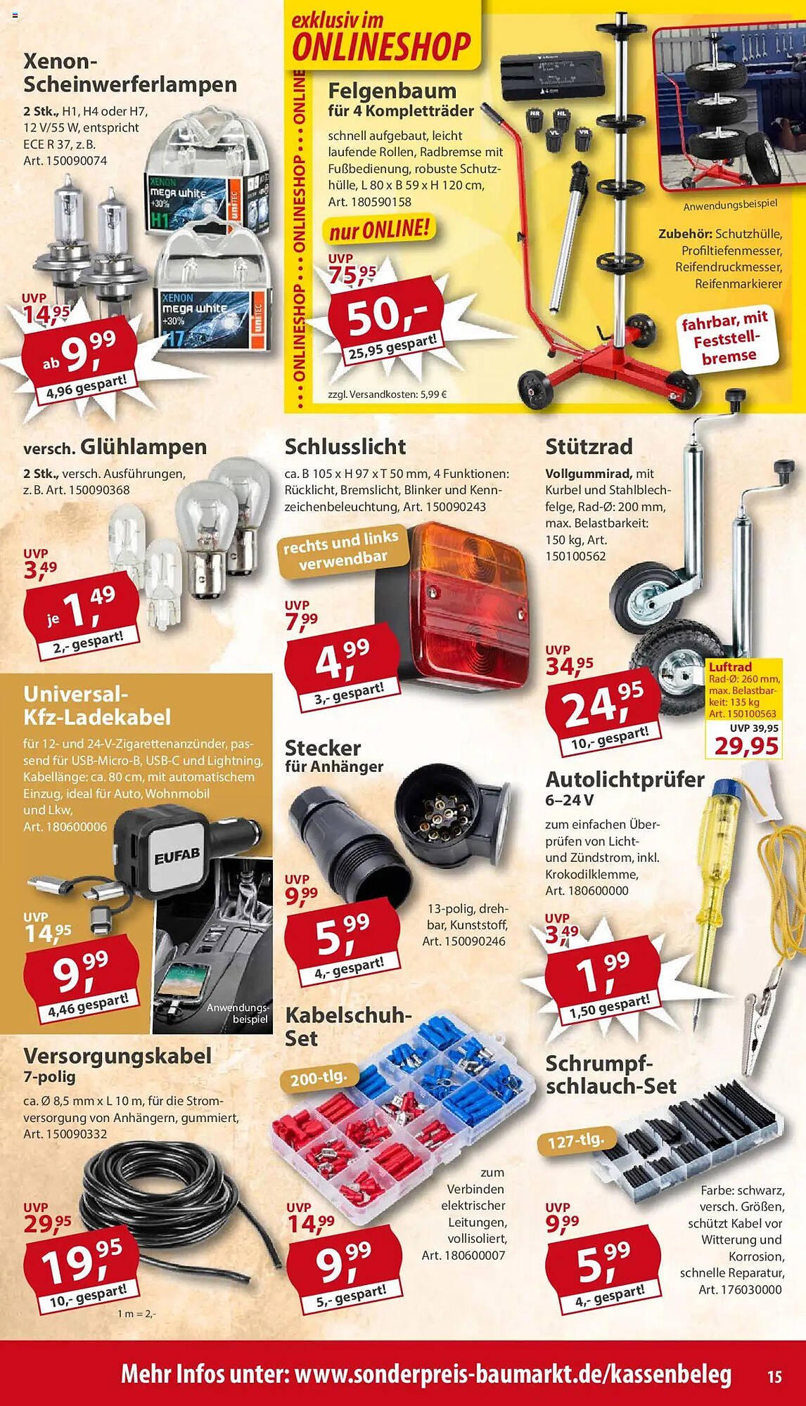 Sonderpreis Baumarkt Prospekt (2025-10-04 - 2025-10-10) | 15