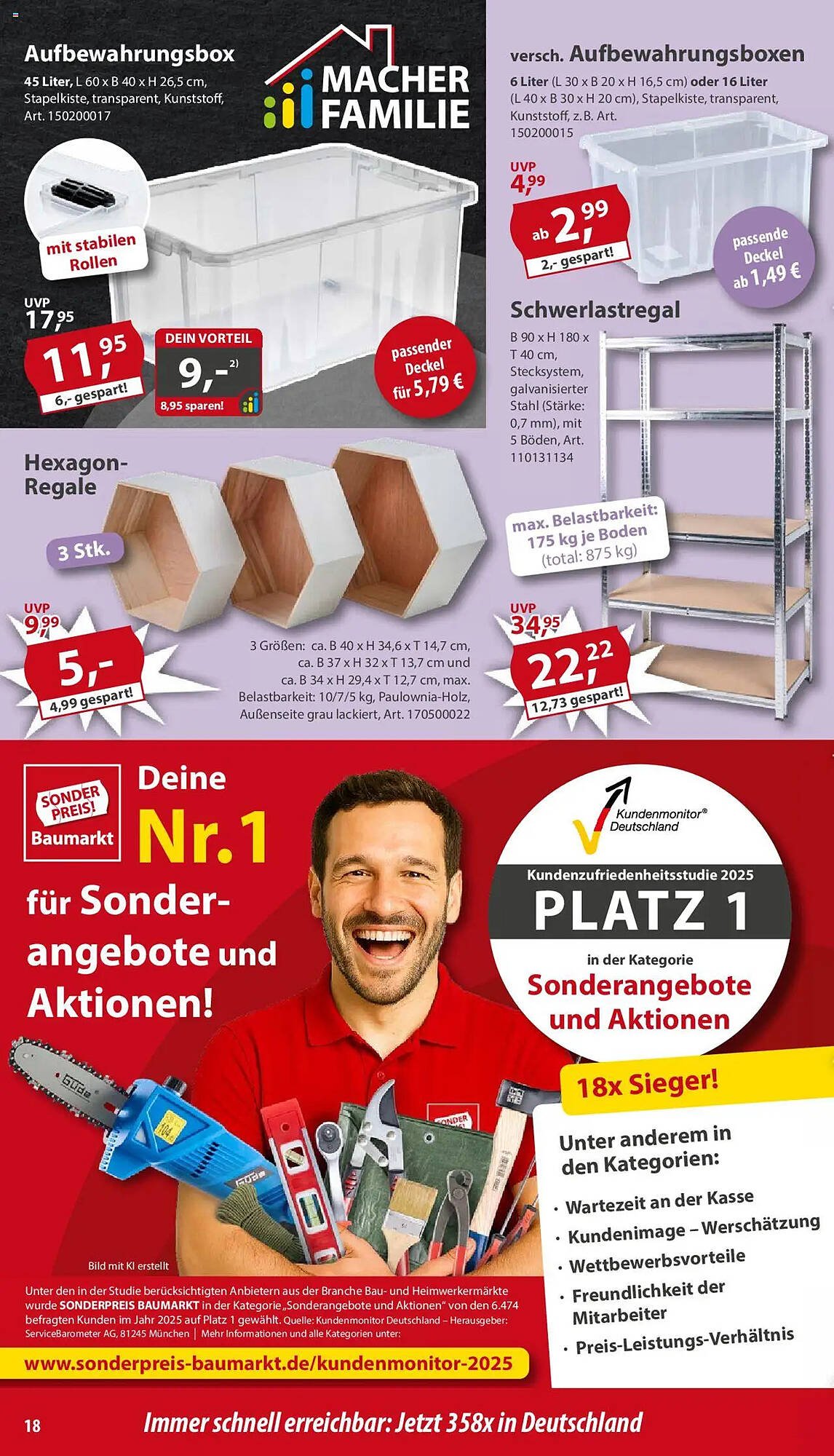 Sonderpreis Baumarkt Prospekt (2025-10-04 - 2025-10-10) | 18