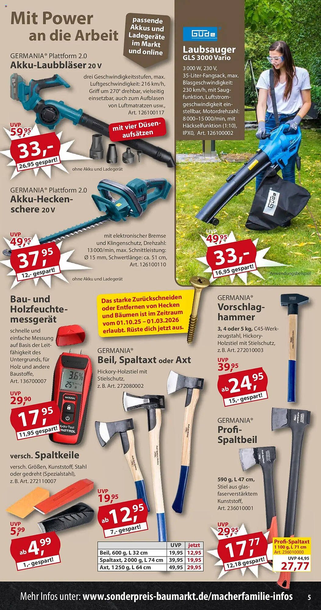 Sonderpreis Baumarkt Prospekt (2025-10-04 - 2025-10-10) | 5