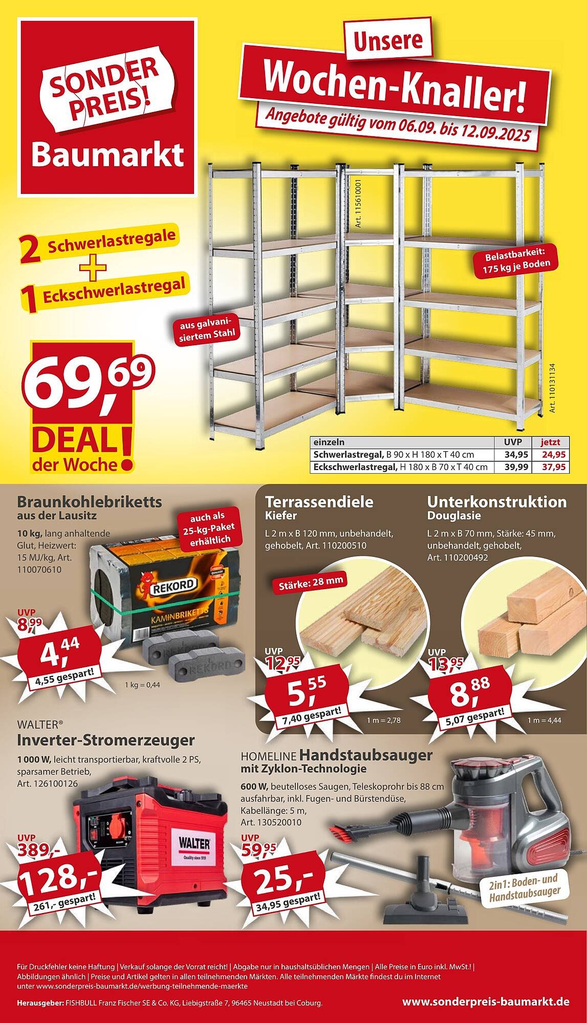 Sonderpreis Baumarkt Prospekt (2025-09-06 - 2025-09-12) | 1