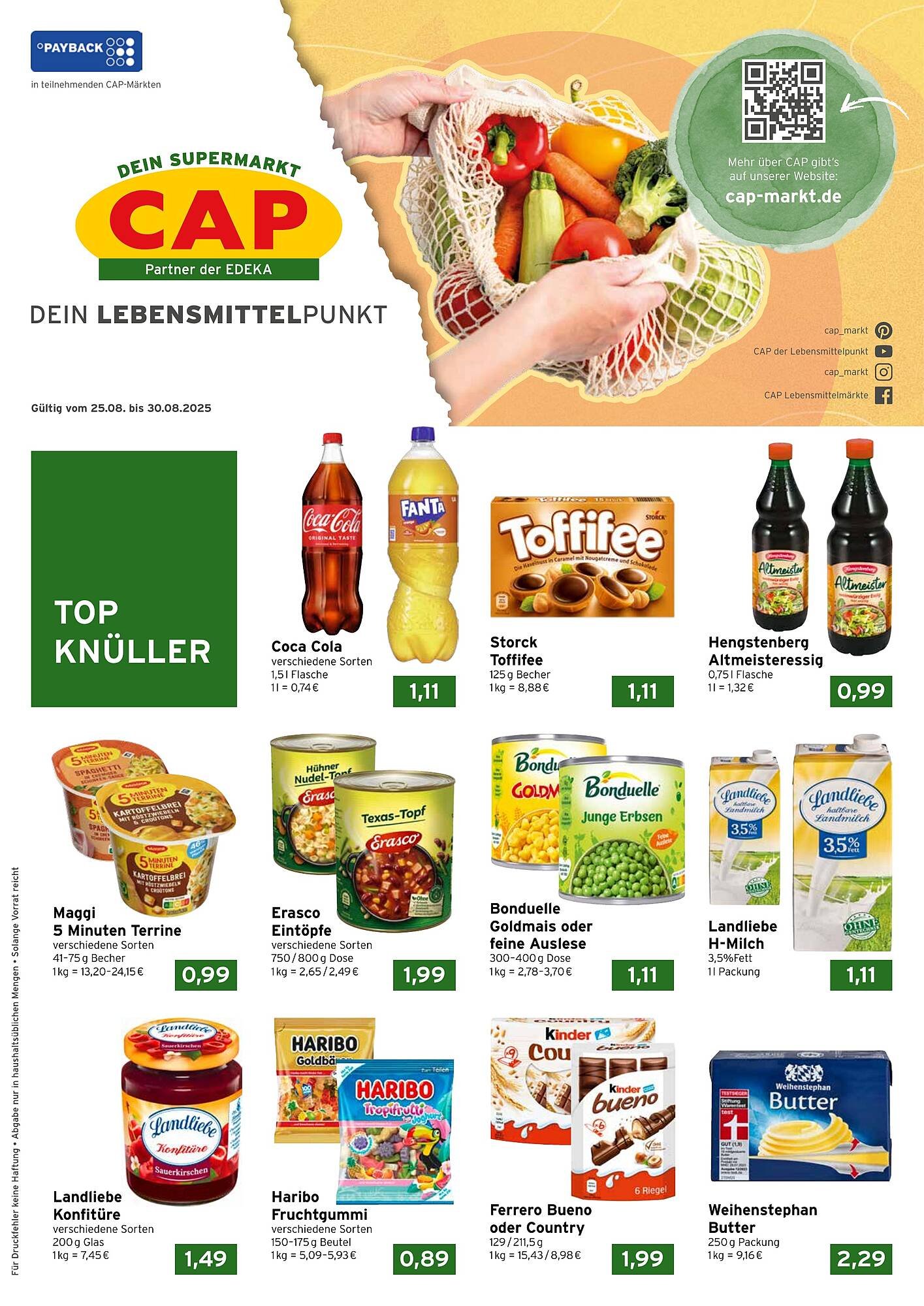 CAP Markt Prospekt (2025-08-25 - 2025-08-30) | 1