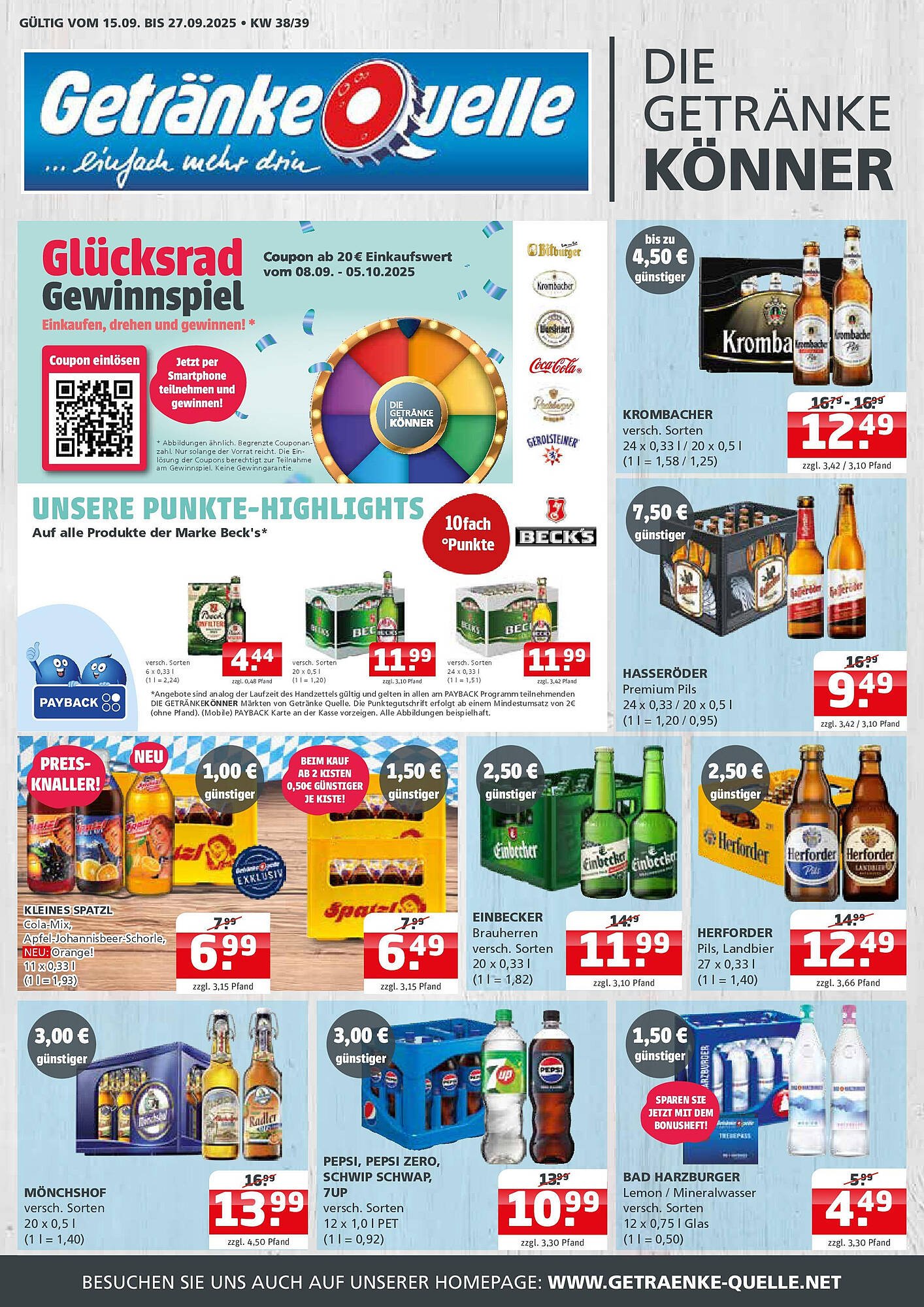 Getränke Quelle Prospekt (2025-09-14 - 2025-09-27) | 1