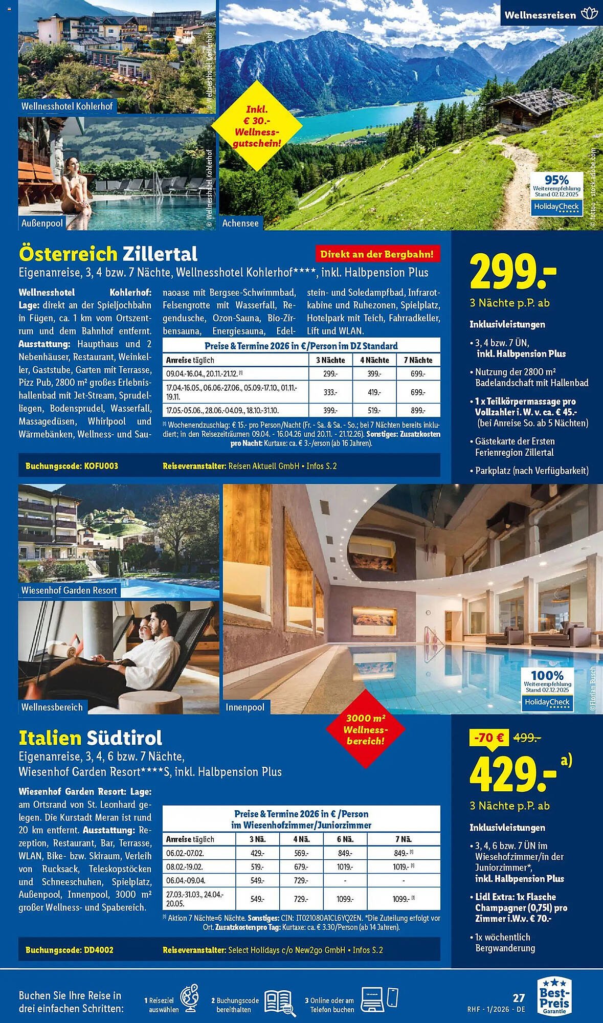 Lidl Reisen Prospekt (2025-12-29 - 2026-01-31)