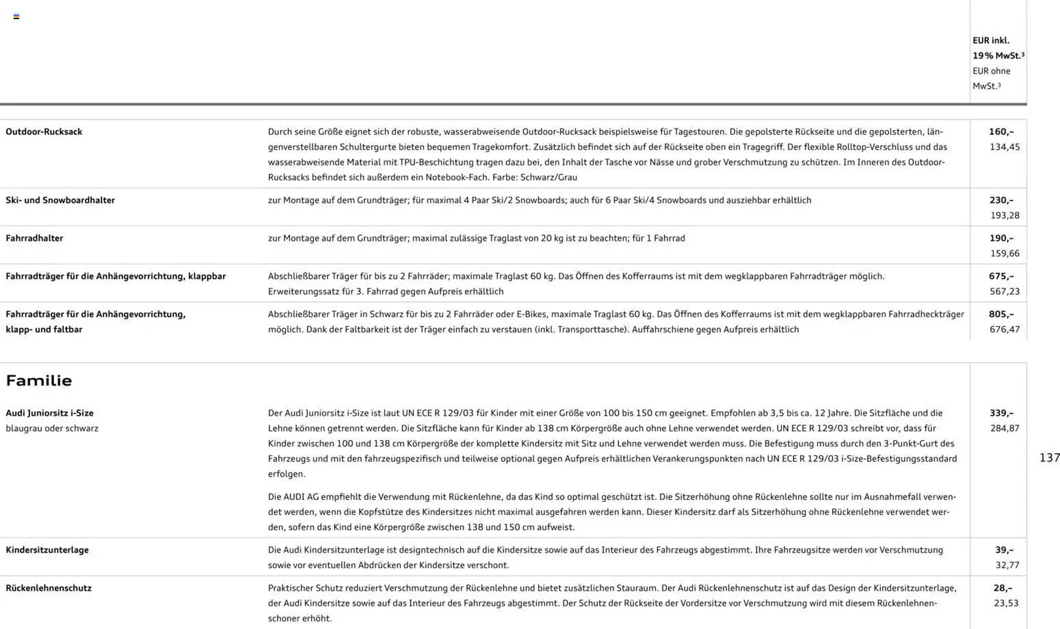 Audi Prospekt (2025-10-28 - 2026-10-28) | 137