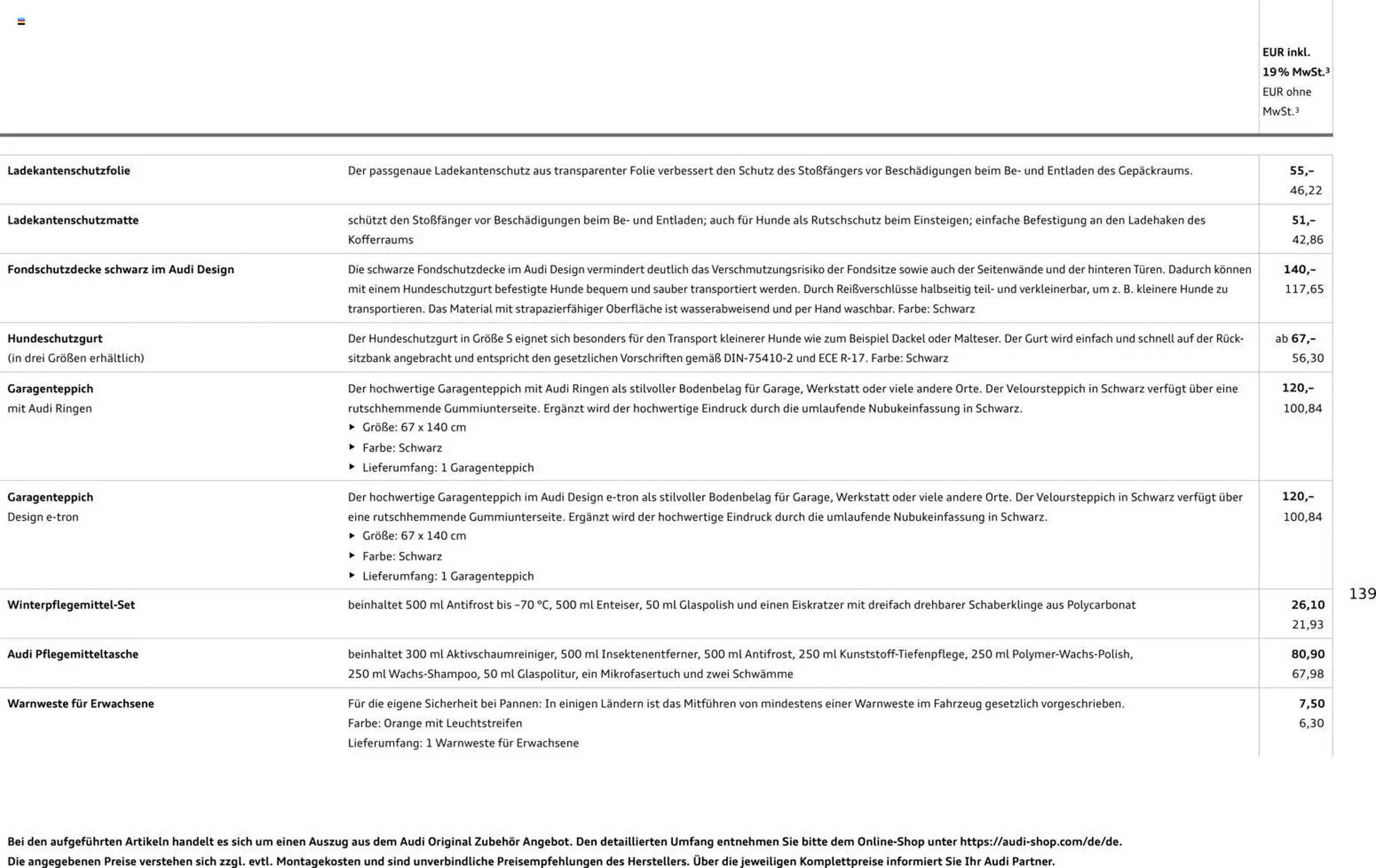 Audi Prospekt (2025-10-28 - 2026-10-28) | 139