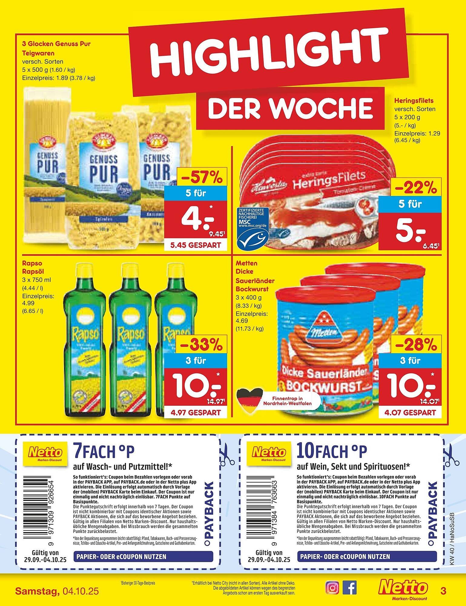 Netto Marken-Discount Prospekt (2025-09-29 - 2025-10-04)