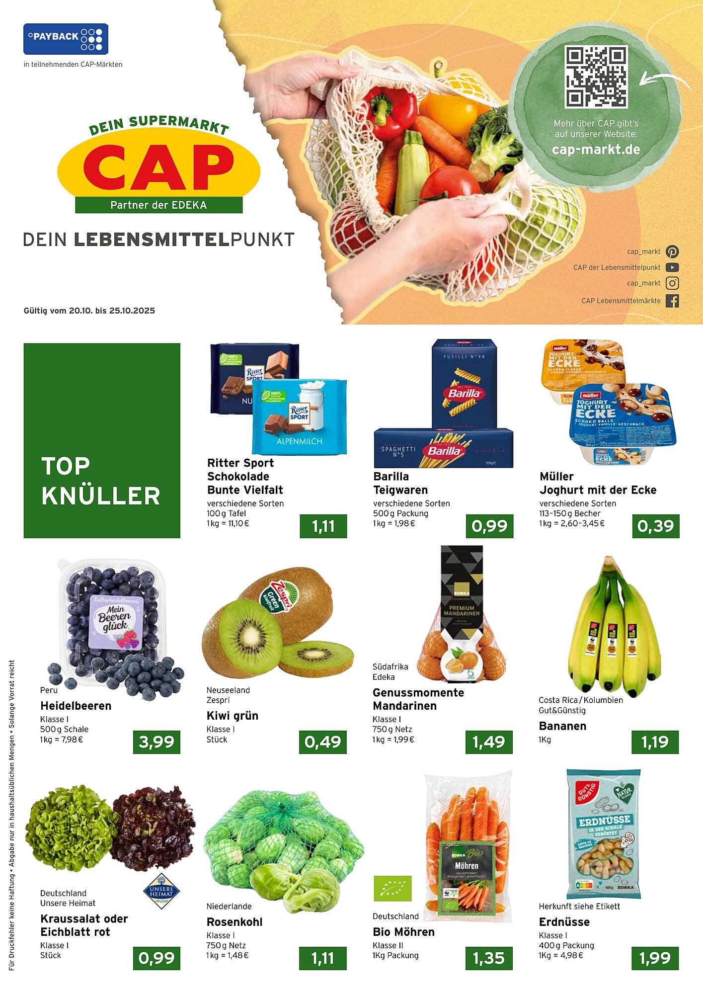 CAP Markt Prospekt (2025-10-20 - 2025-10-25) | 1