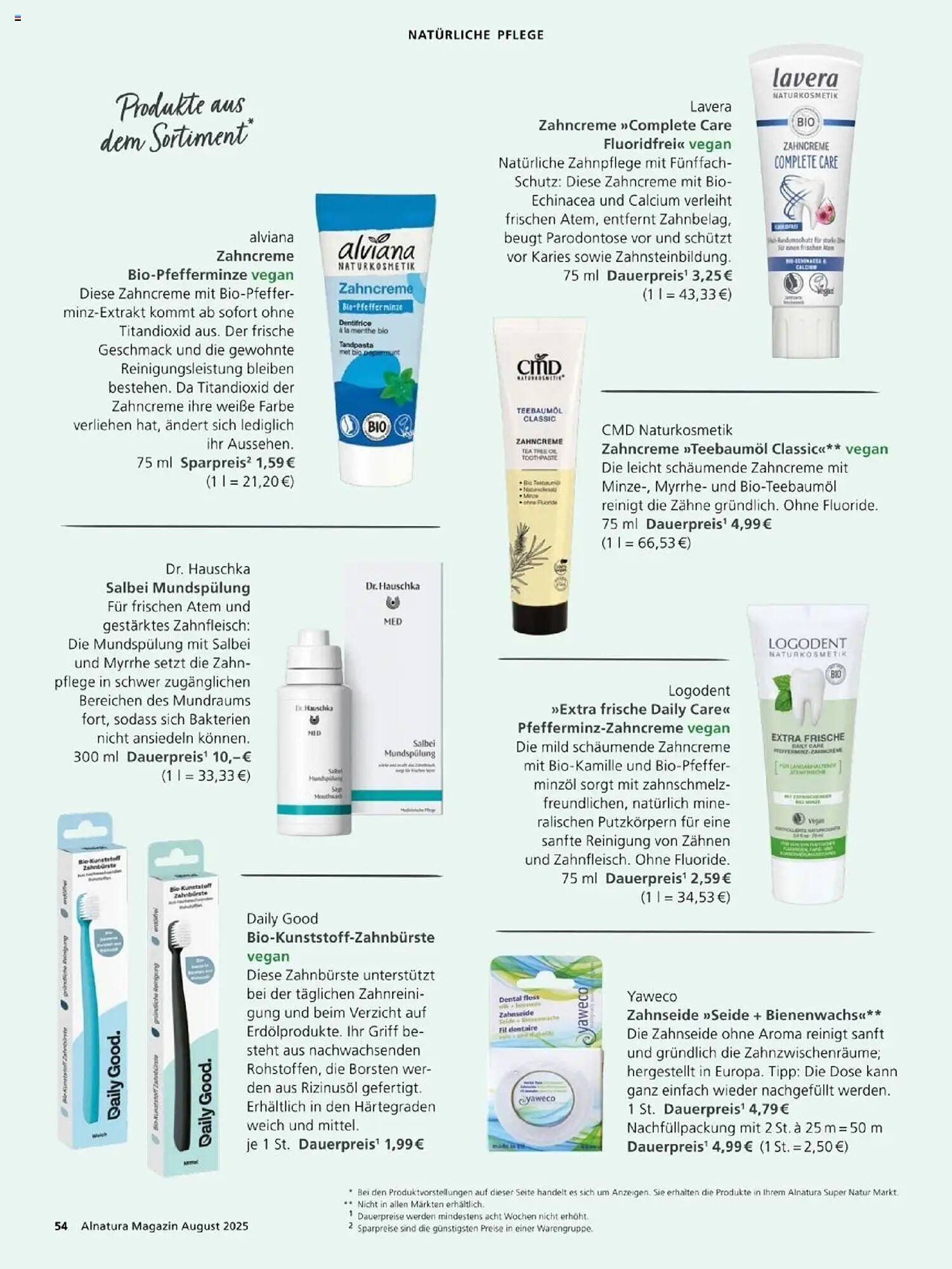 Alnatura Prospekt (2025-08-01 - 2025-08-31) | 54
