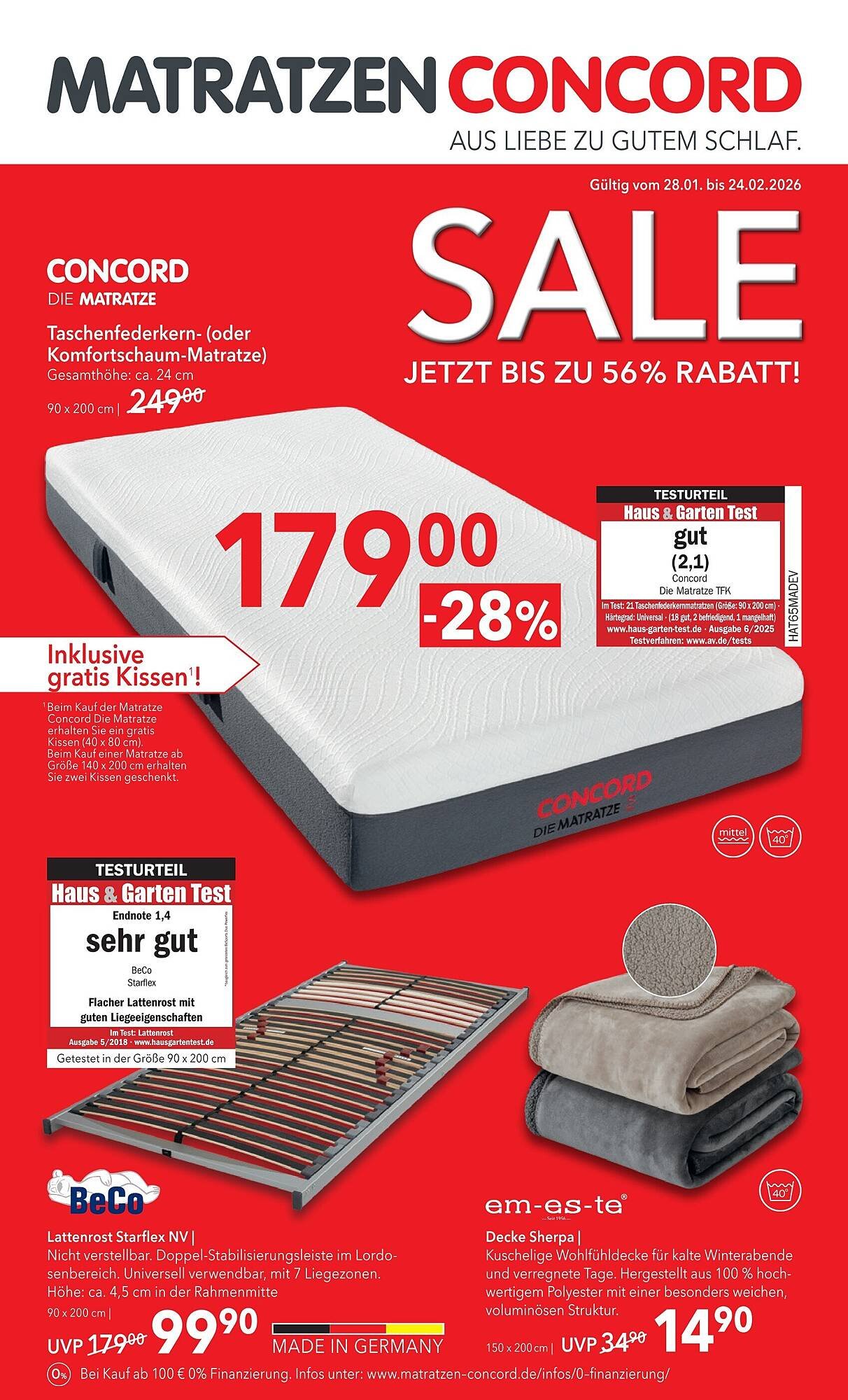 Matratzen Concord Prospekt