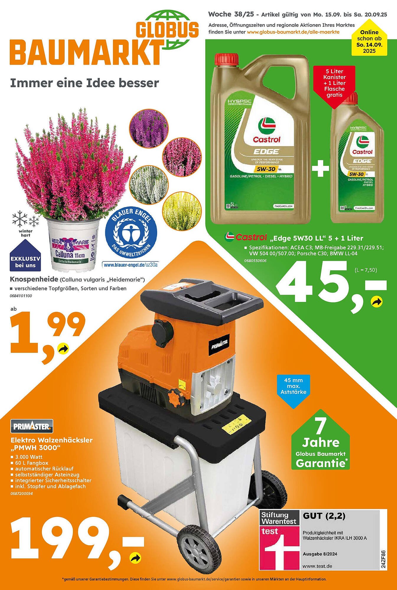 Globus Baumarkt Prospekt (2025-09-14 - 2025-09-20) | 1