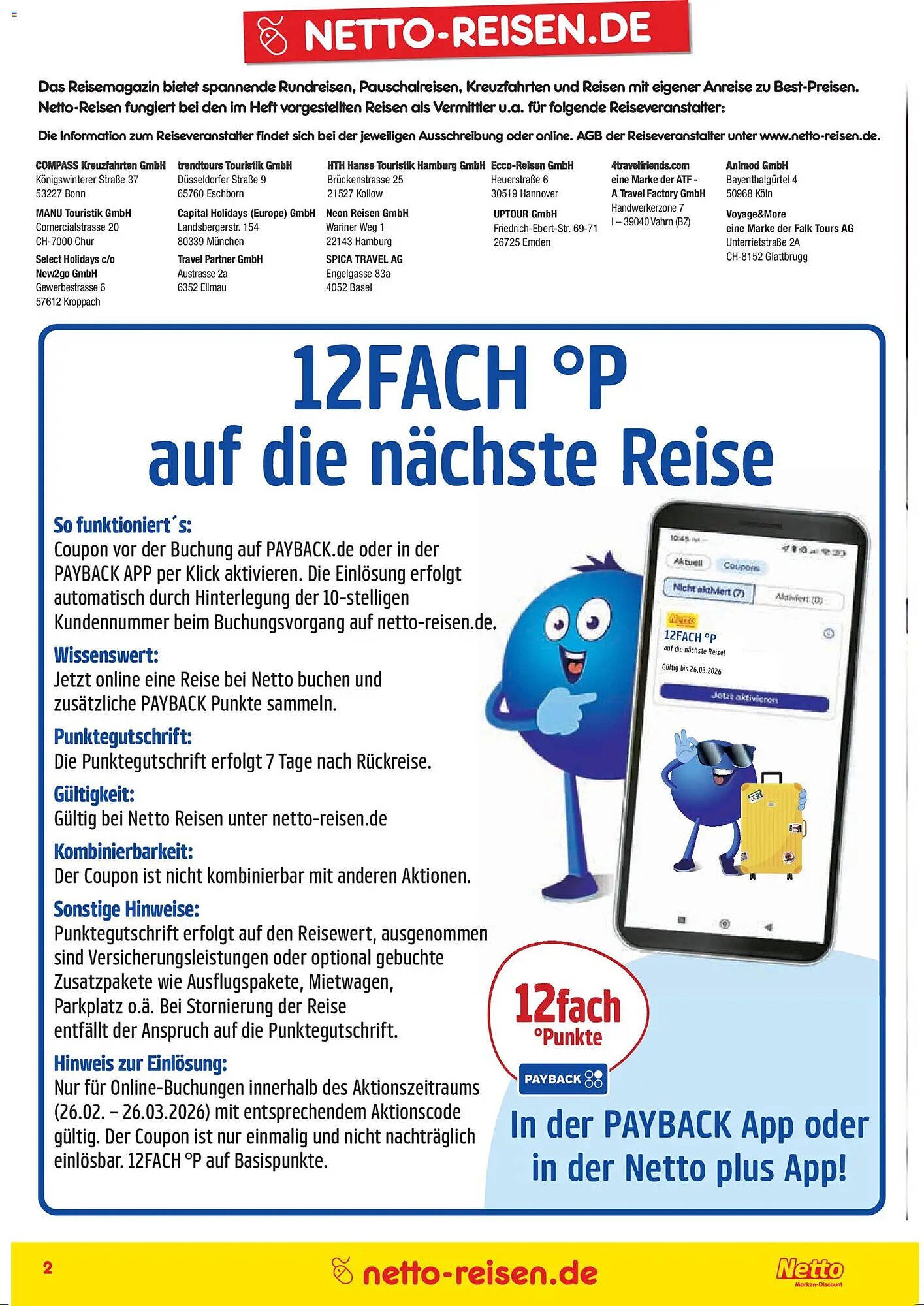 Netto Reisen Prospekt (2026-02-26 - 2026-03-31)