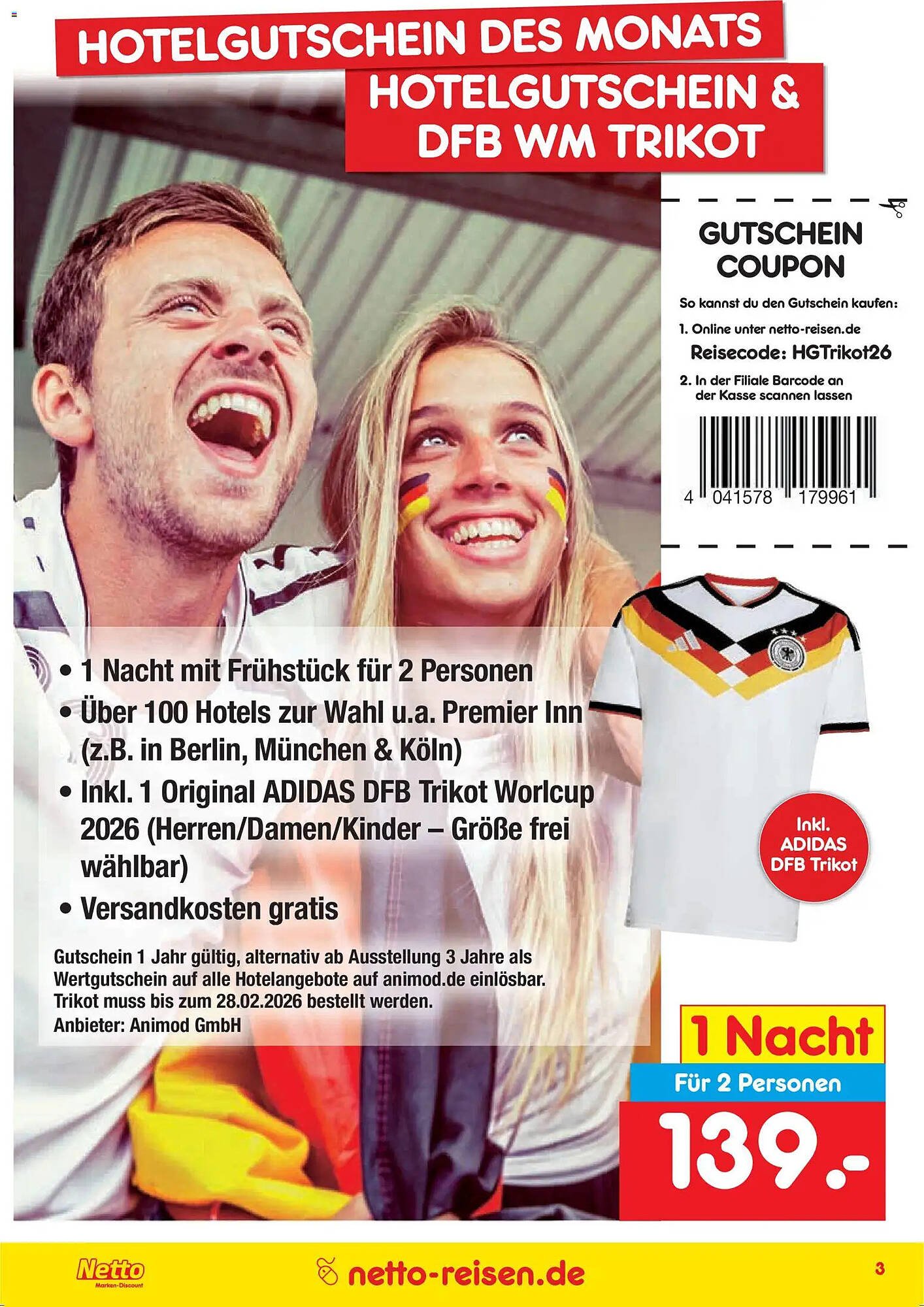 Netto Reisen Prospekt (2026-02-26 - 2026-03-31)