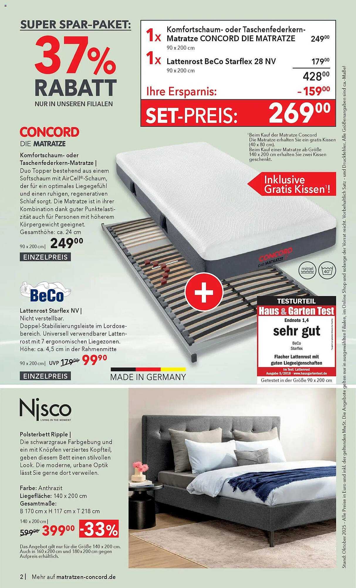 Matratzen Concord Prospekt