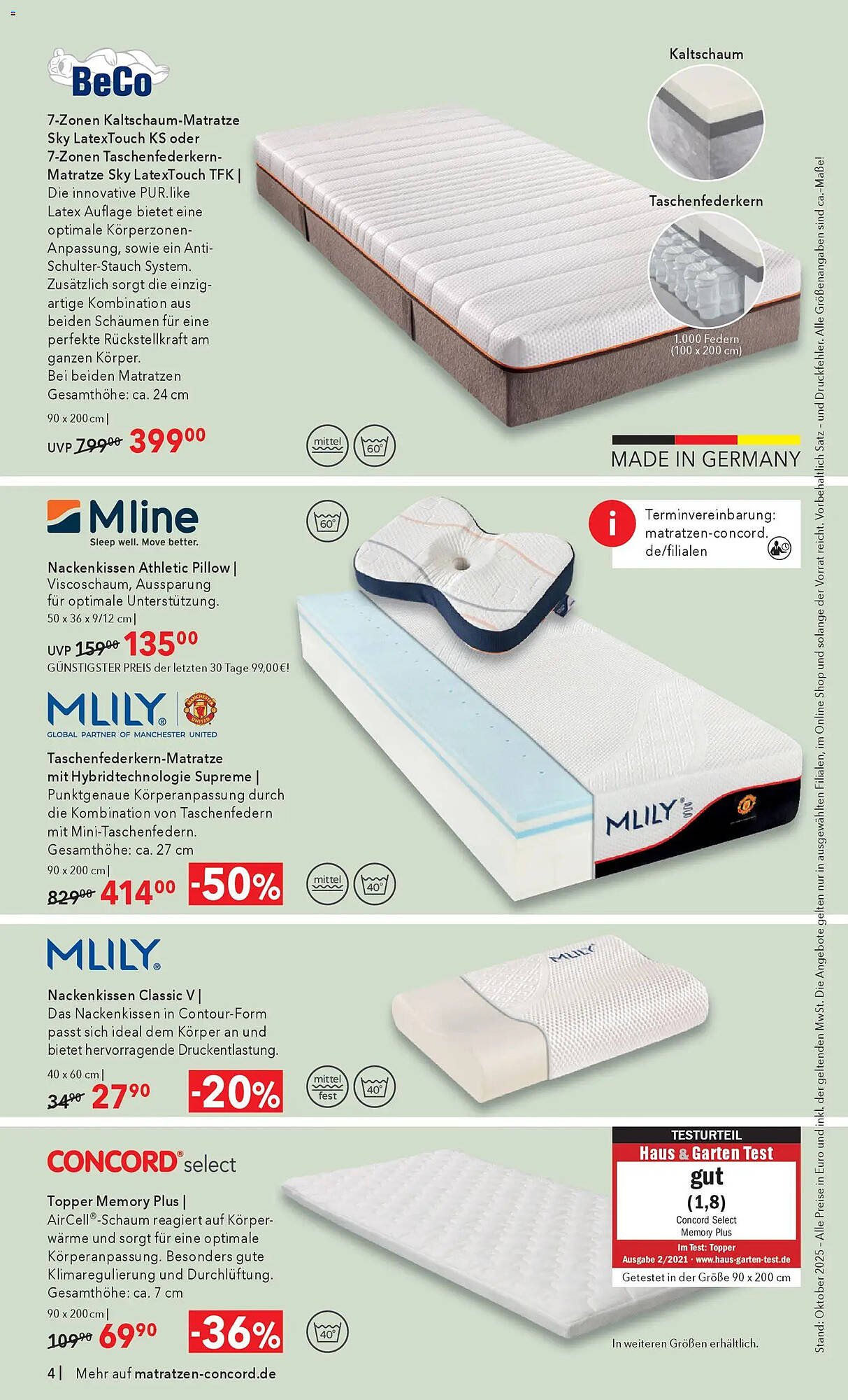 Matratzen Concord Prospekt