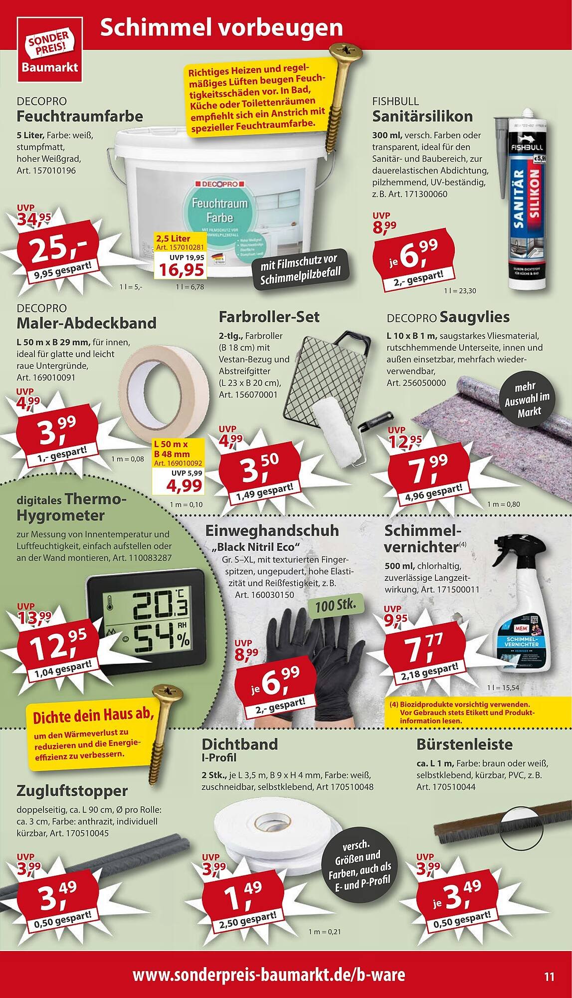 Sonderpreis Baumarkt Prospekt (2025-08-30 - 2025-09-05) | 11