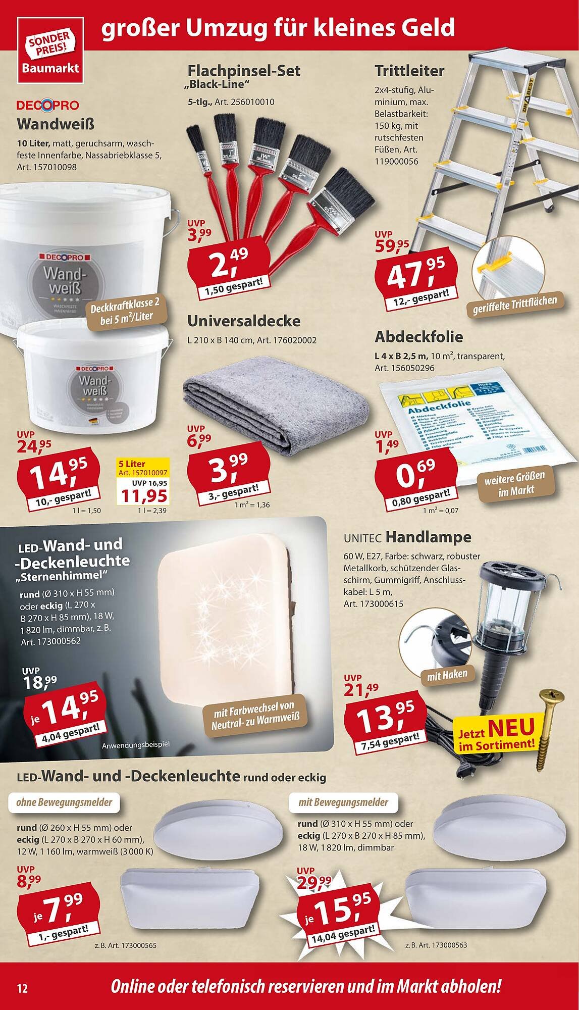 Sonderpreis Baumarkt Prospekt (2025-08-30 - 2025-09-05) | 12