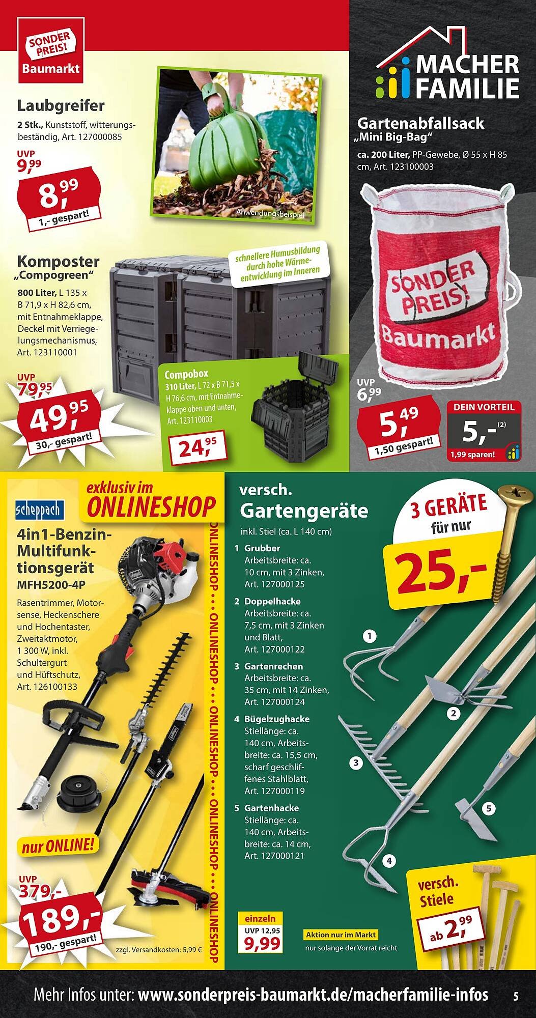Sonderpreis Baumarkt Prospekt (2025-08-30 - 2025-09-05) | 5