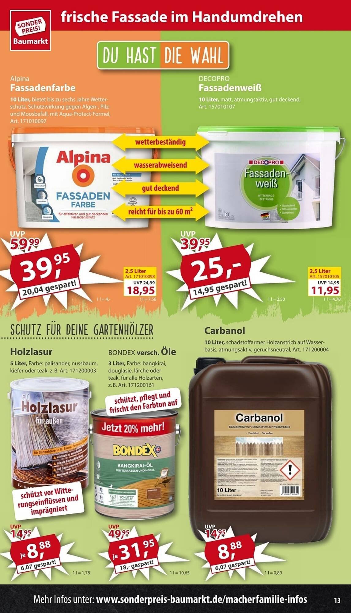 Sonderpreis Baumarkt Prospekt (2025-08-02 - 2025-08-08) | 13