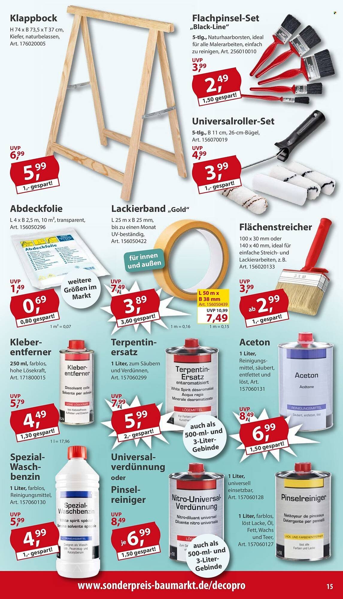Sonderpreis Baumarkt Prospekt (2025-09-27 - 2025-10-03) | 15