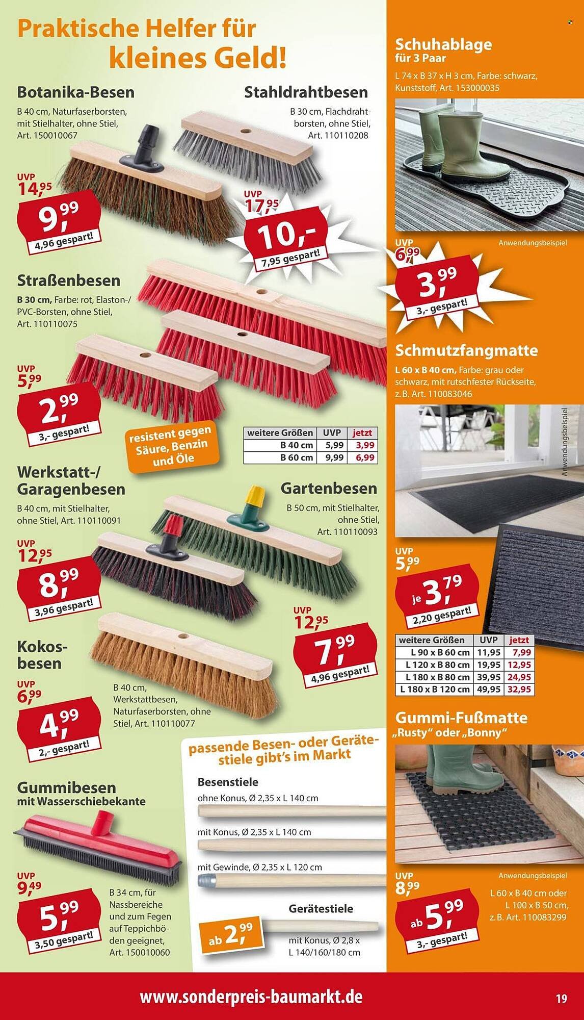 Sonderpreis Baumarkt Prospekt (2025-09-27 - 2025-10-03) | 19