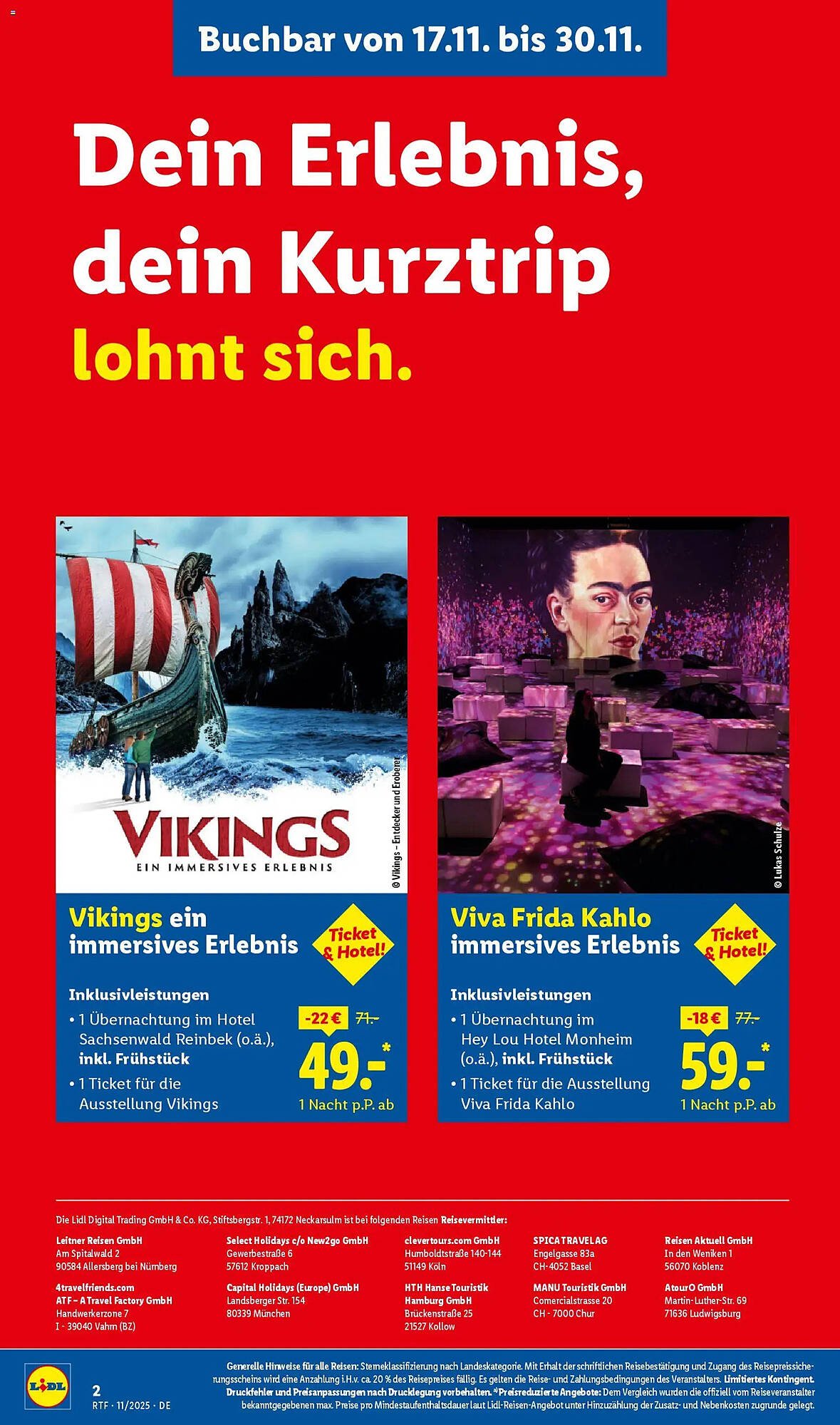 Lidl Reisen Prospekt (2025-11-12 - 2025-12-15)