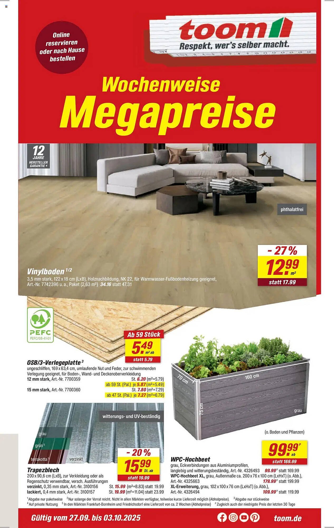 Toom Baumarkt Prospekt (2025-09-27 - 2025-10-03) | 1