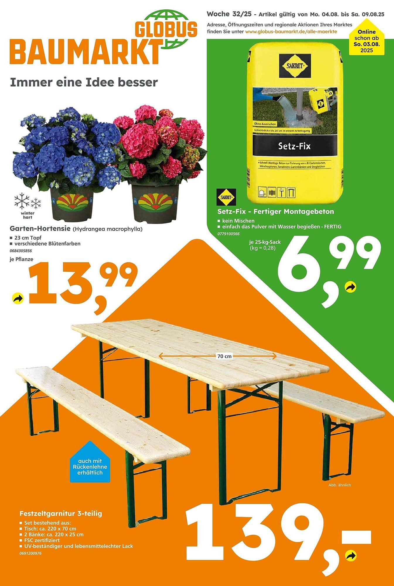 Globus Baumarkt Prospekt (2025-08-03 - 2025-08-09) | 1