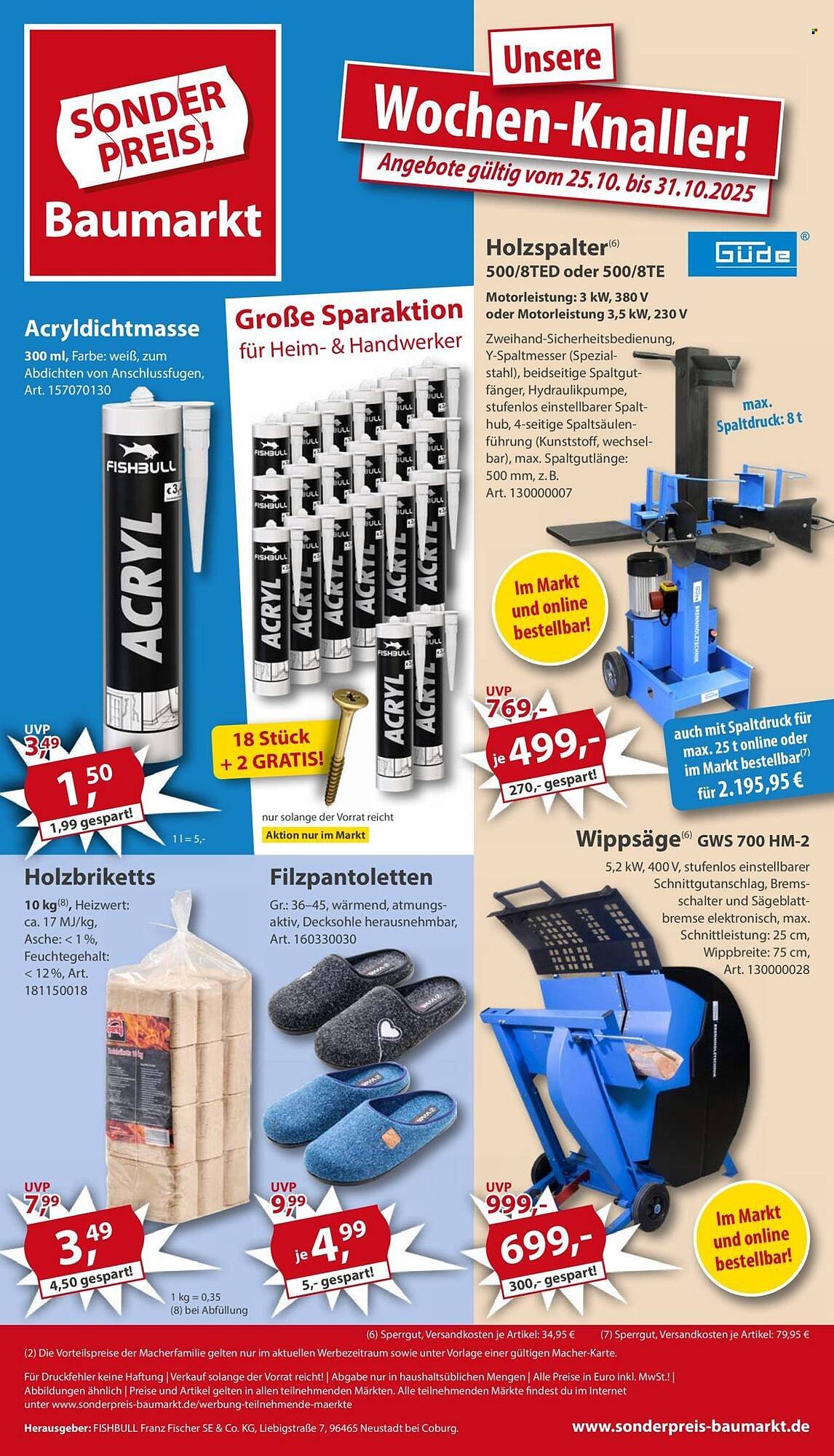 Sonderpreis Baumarkt Prospekt (2025-10-25 - 2025-10-31) | 1