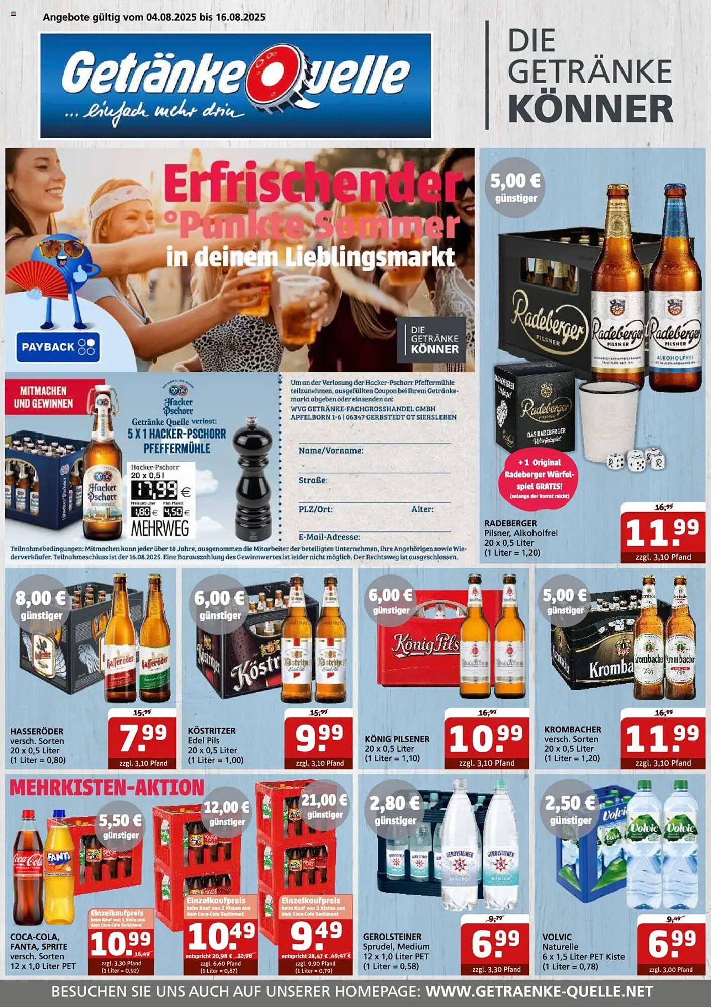 Getränke Quelle Prospekt (2025-08-04 - 2025-08-16) | 1