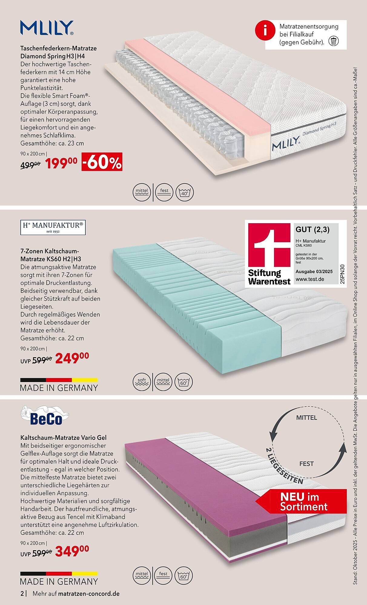 Matratzen Concord Prospekt