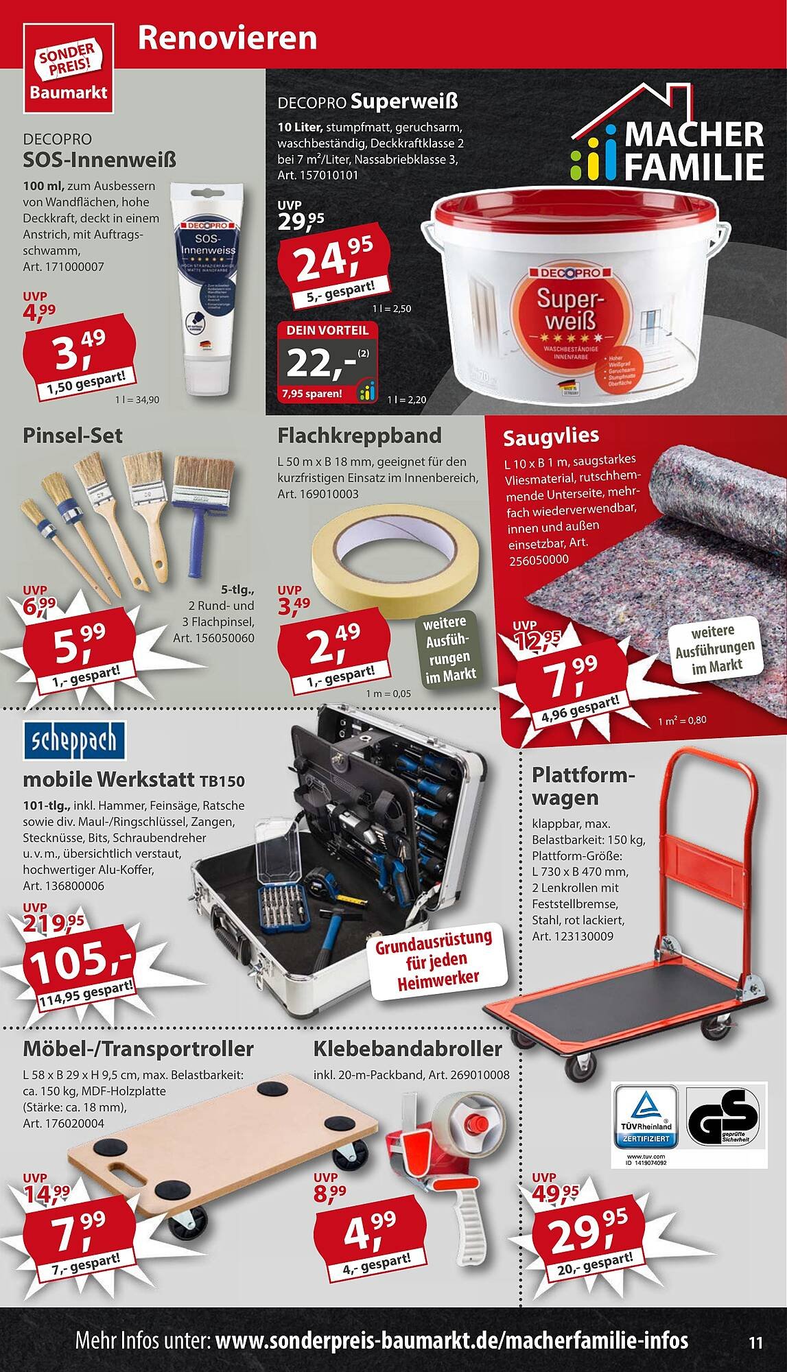 Sonderpreis Baumarkt Prospekt (2025-08-16 - 2025-08-22) | 11