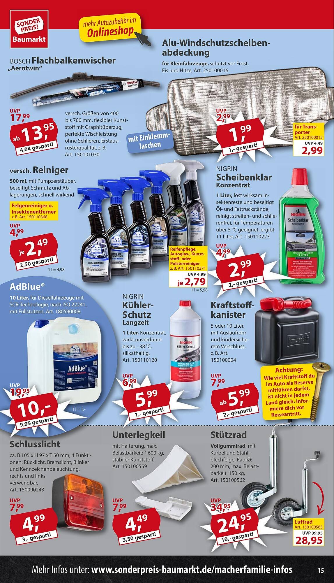 Sonderpreis Baumarkt Prospekt (2025-08-16 - 2025-08-22) | 15