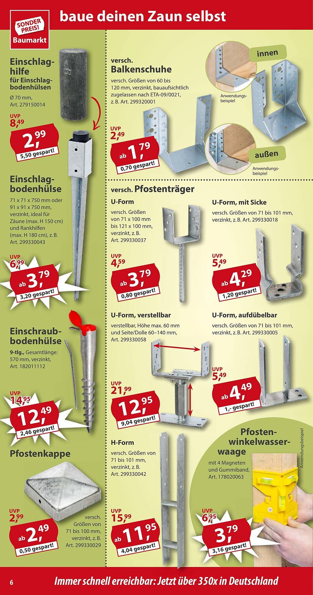 Sonderpreis Baumarkt Prospekt (2025-08-16 - 2025-08-22) | 6