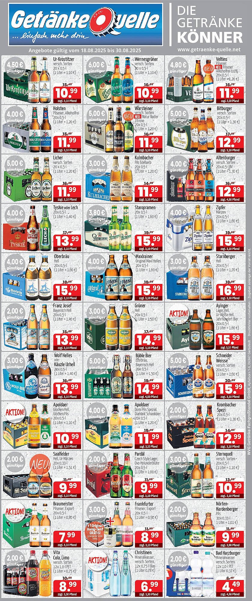 Getränke Quelle Prospekt (2025-08-17 - 2025-08-30) | 1