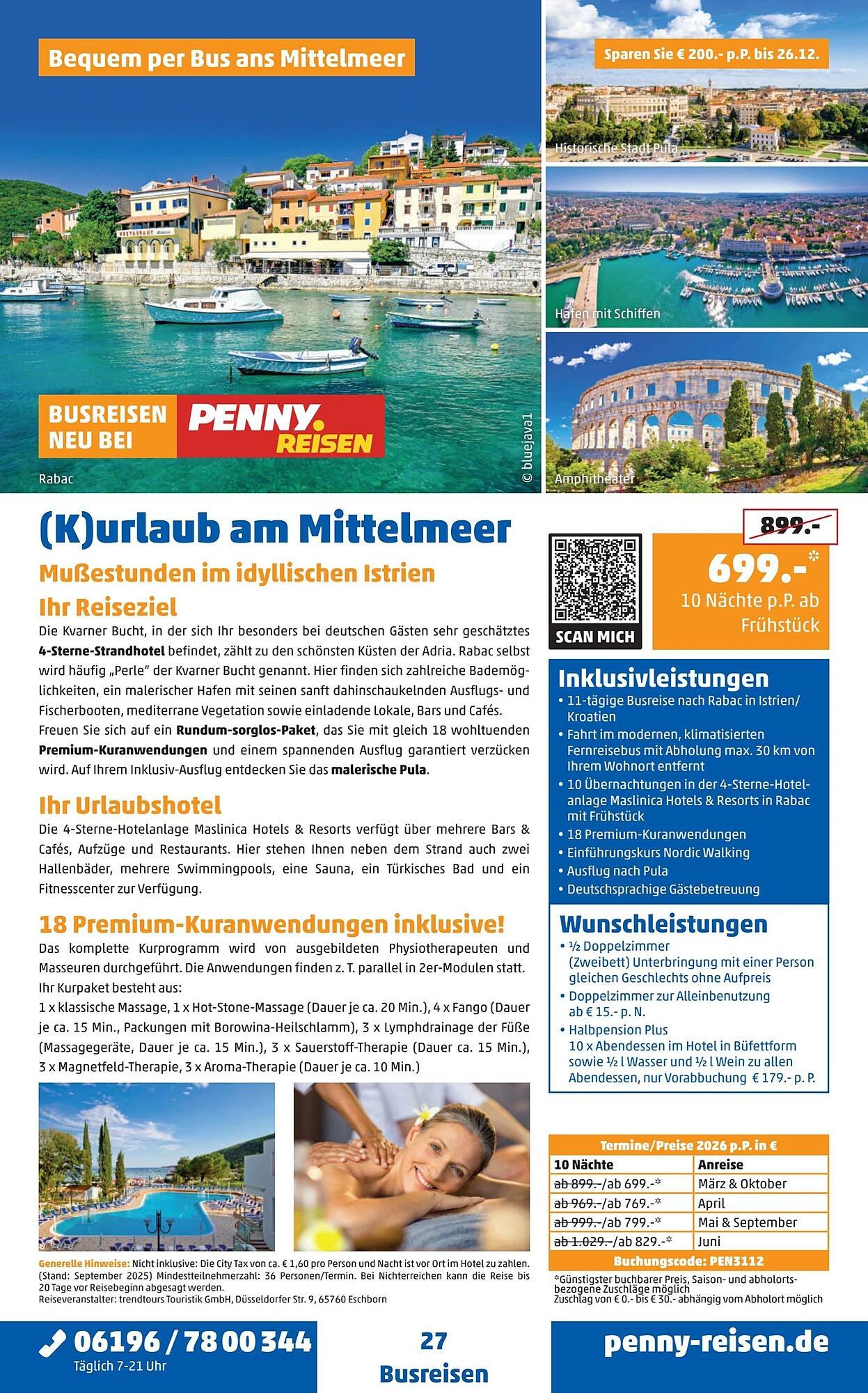 Penny Reisen Prospekt (2025-11-01 - 2025-12-27)