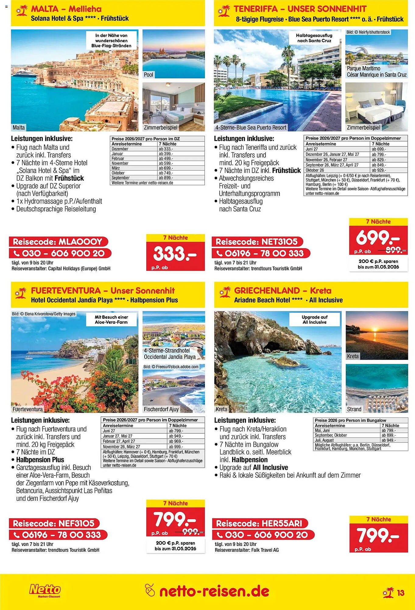 Netto Reisen Prospekt