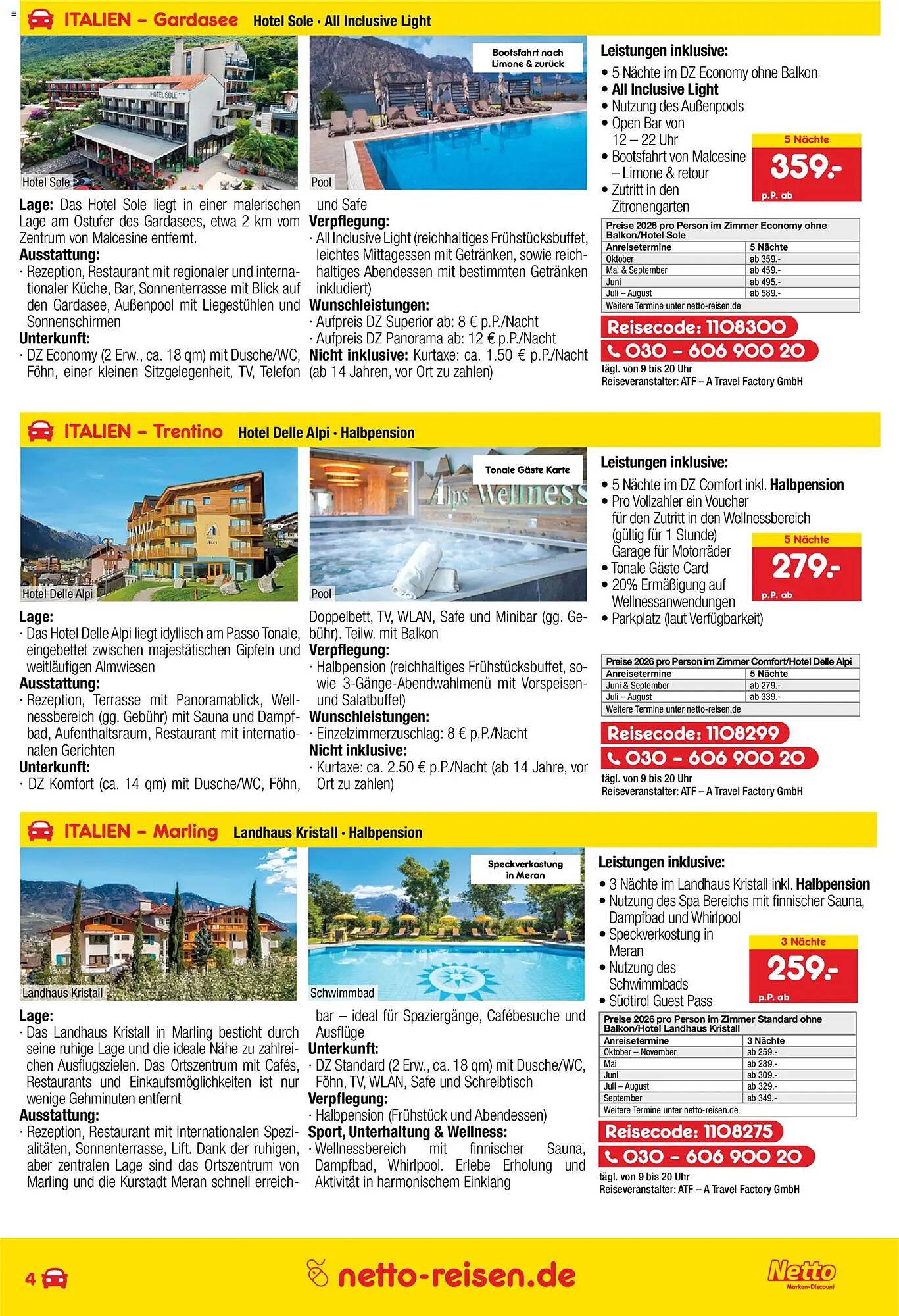 Netto Reisen Prospekt