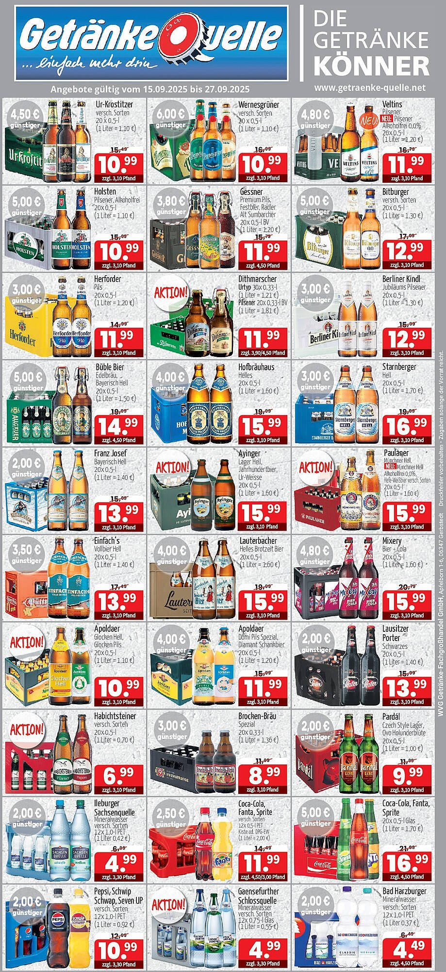 Getränke Quelle Prospekt (2025-09-14 - 2025-09-27) | 1