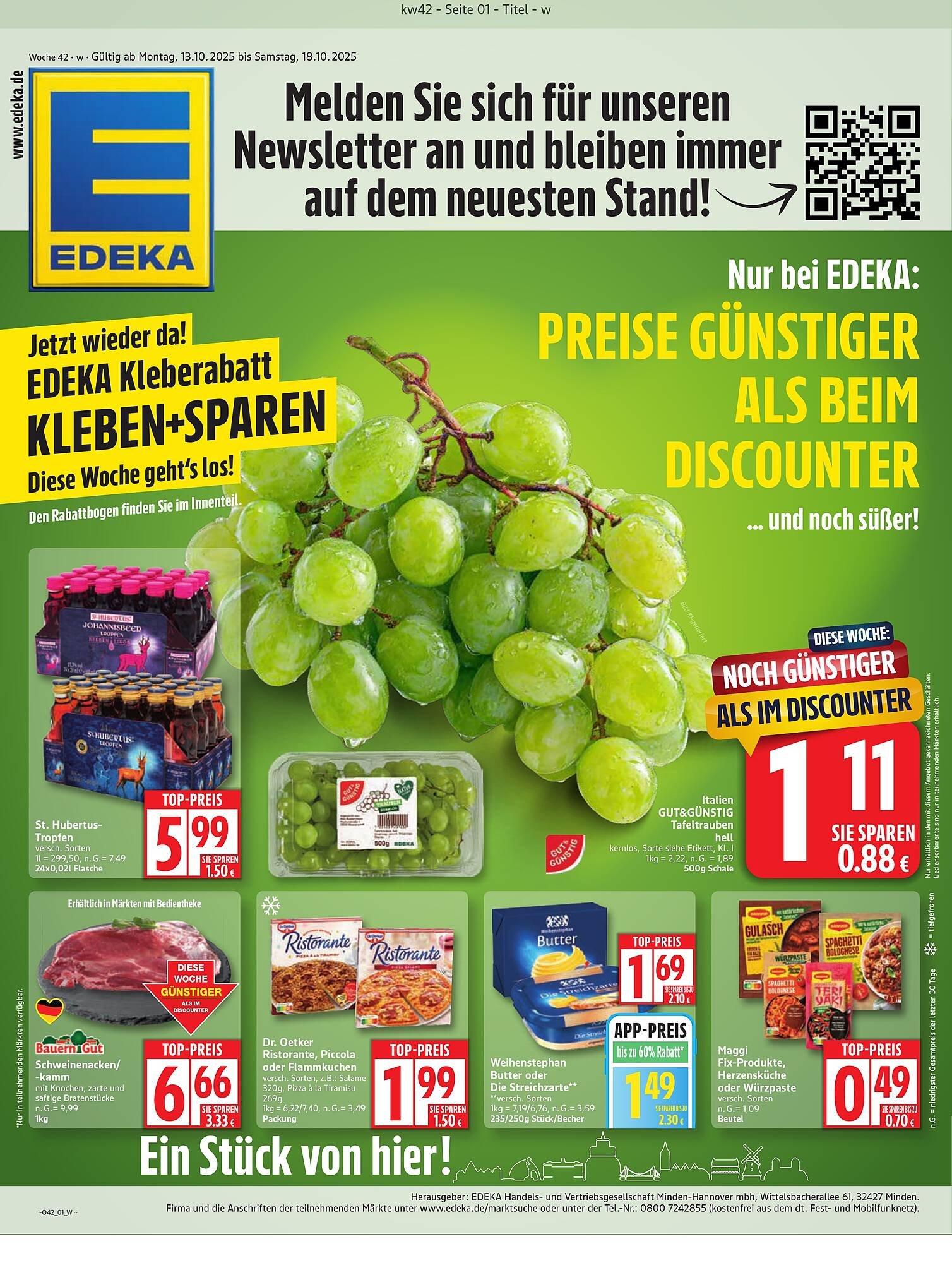 Edeka Prospekt (2025-10-13 - 2025-10-18) | 1