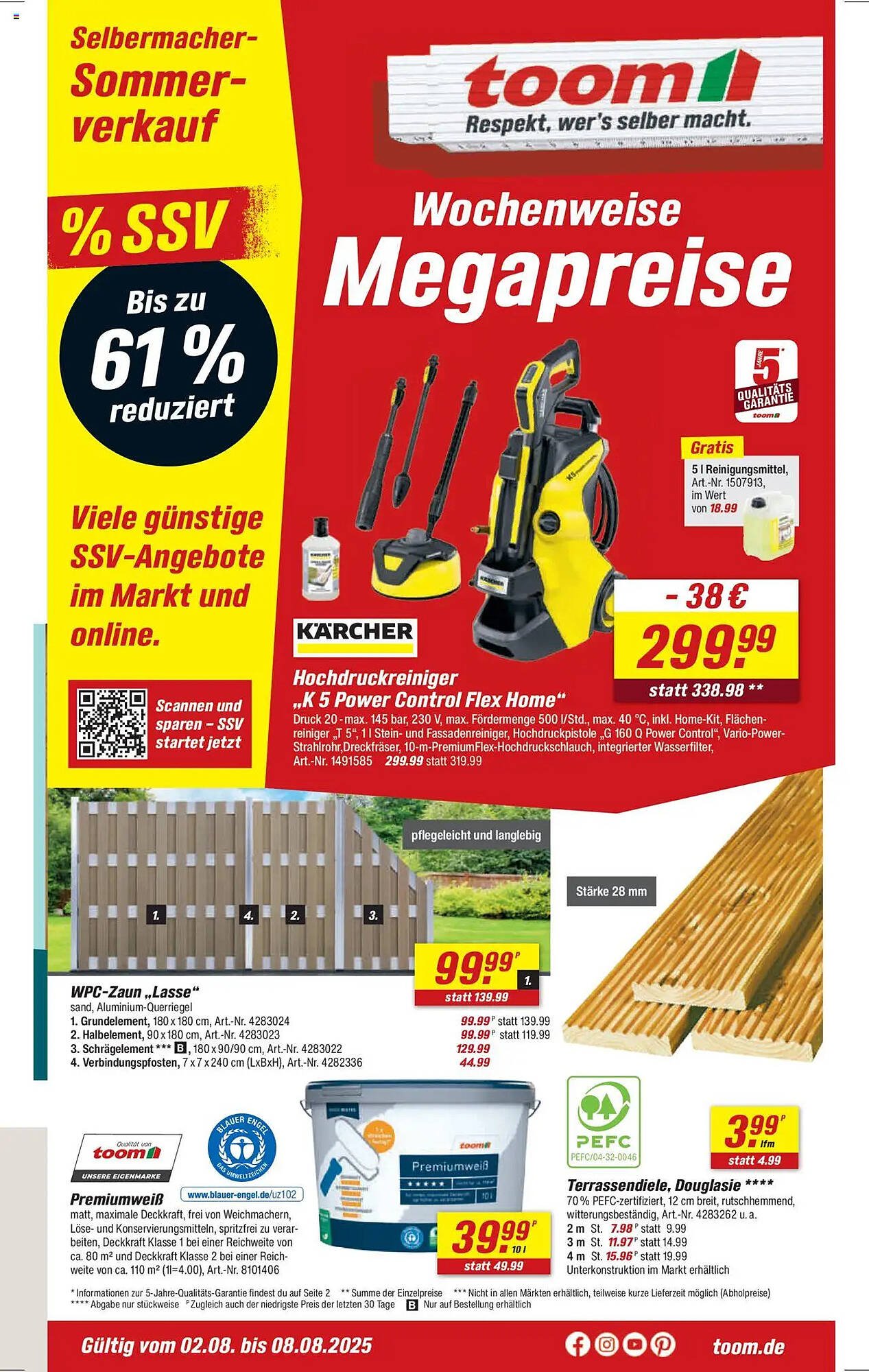 toom Baumarkt Prospekt (2025-08-02 - 2025-08-08) | 1