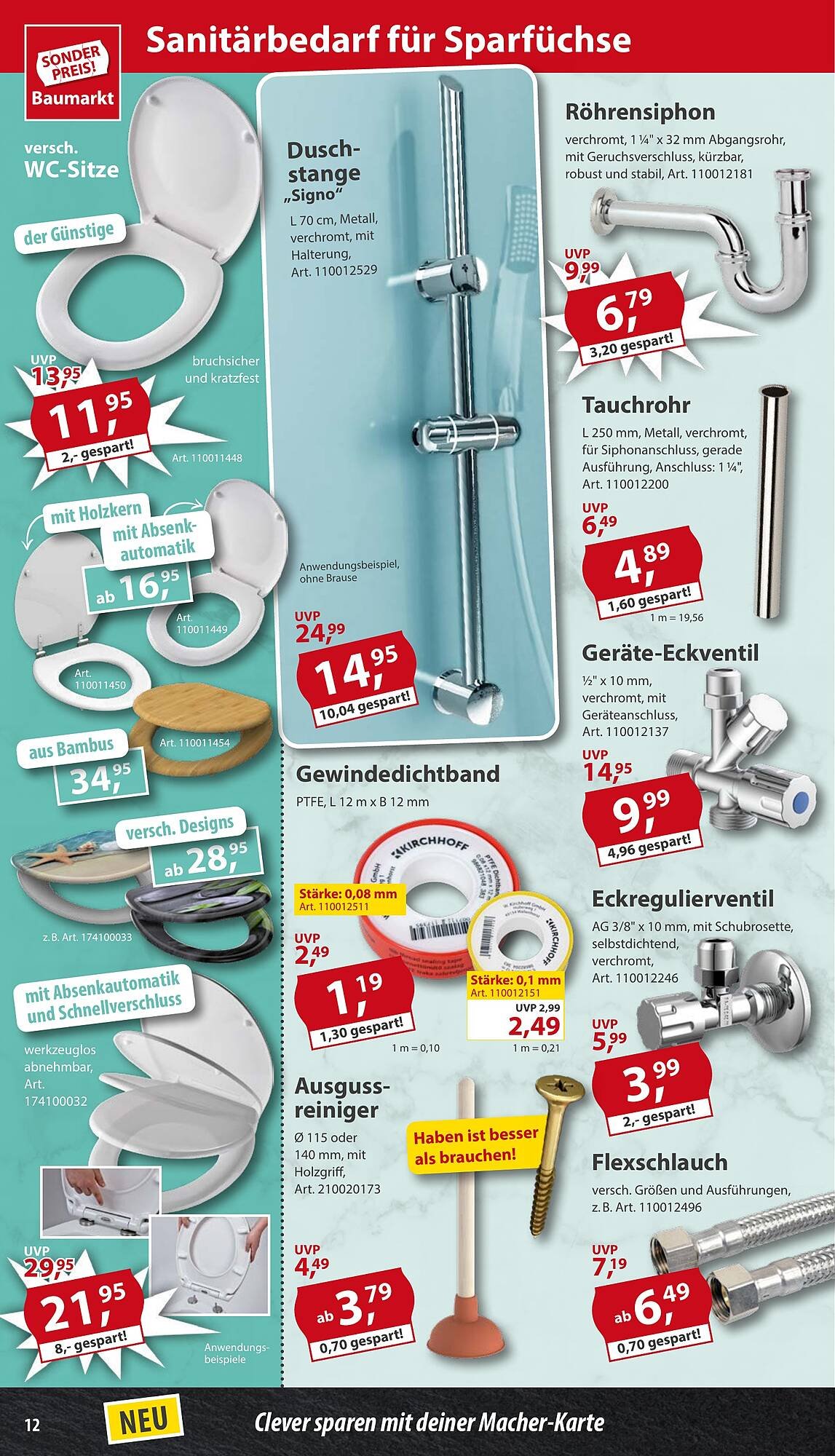Sonderpreis Baumarkt Prospekt (2025-07-26 - 2025-08-01) | 12