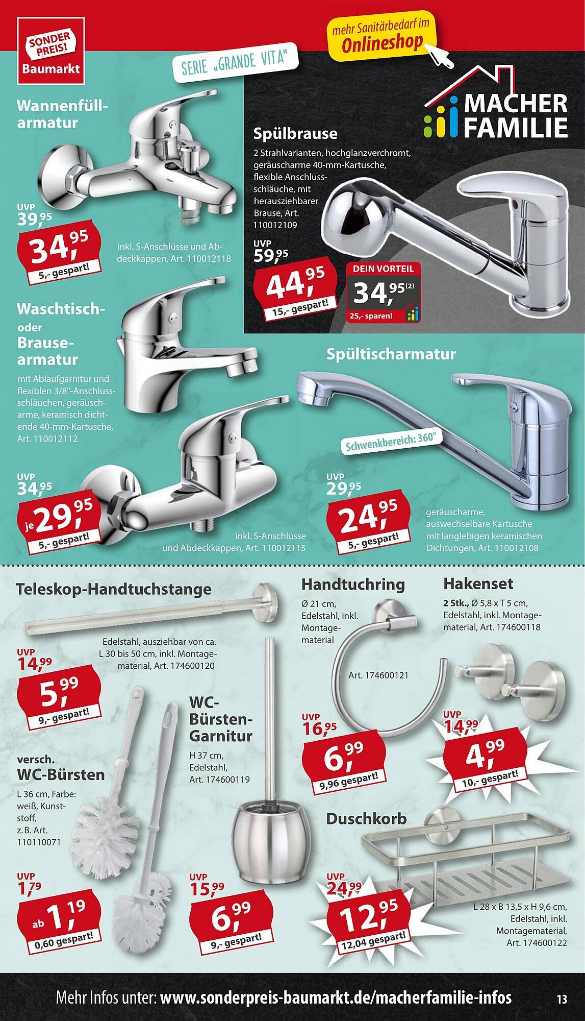 Sonderpreis Baumarkt Prospekt (2025-07-26 - 2025-08-01) | 13