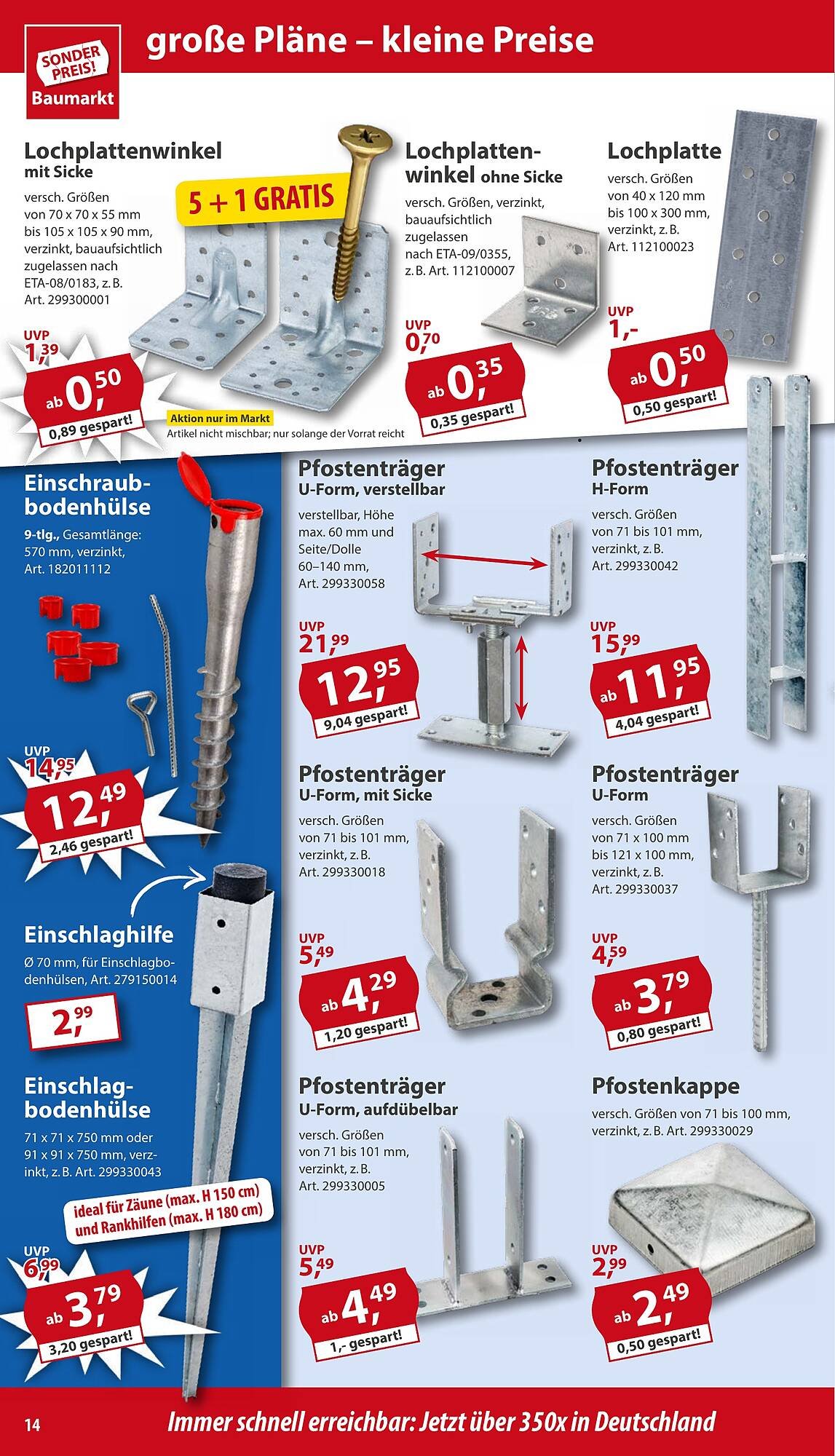 Sonderpreis Baumarkt Prospekt (2025-07-26 - 2025-08-01) | 14