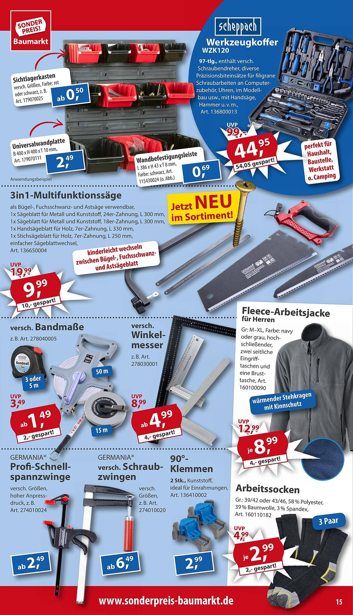 Sonderpreis Baumarkt Prospekt (2025-07-26 - 2025-08-01) | 15