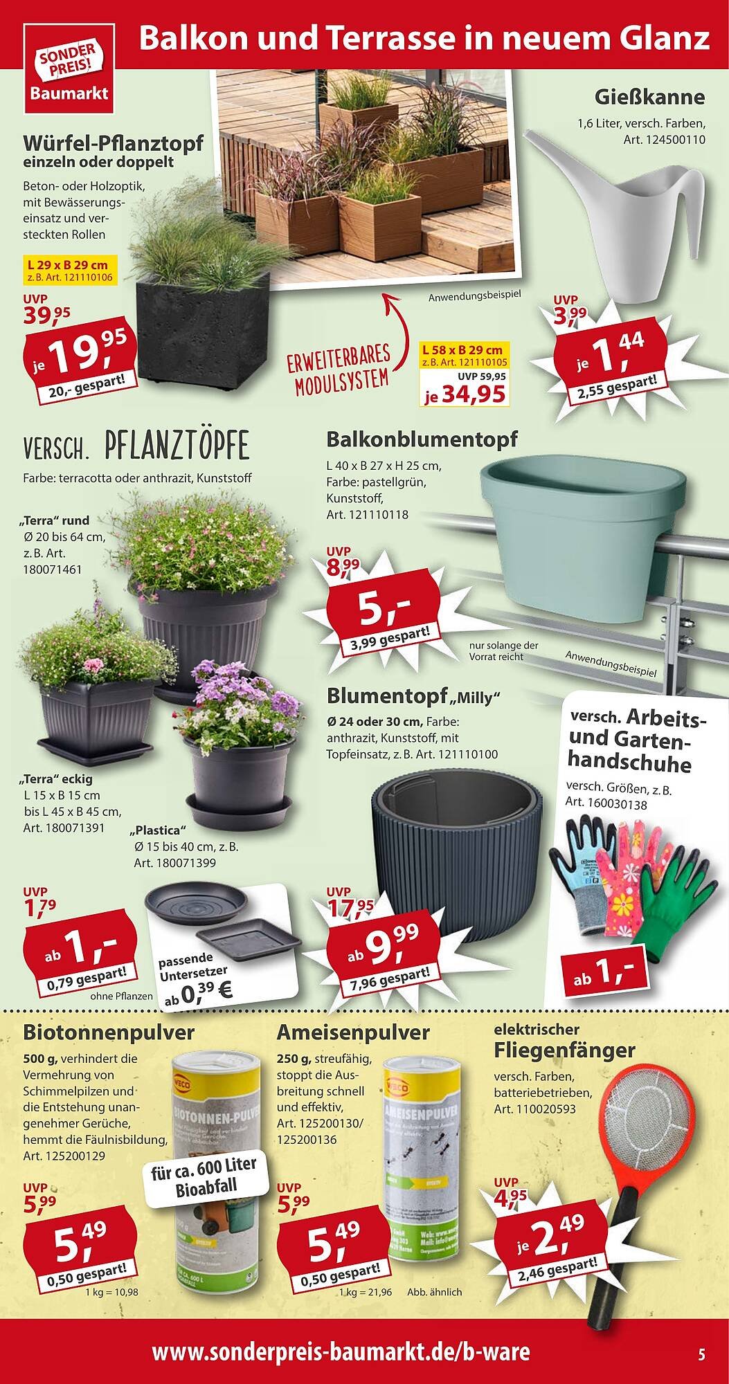 Sonderpreis Baumarkt Prospekt (2025-07-26 - 2025-08-01) | 5