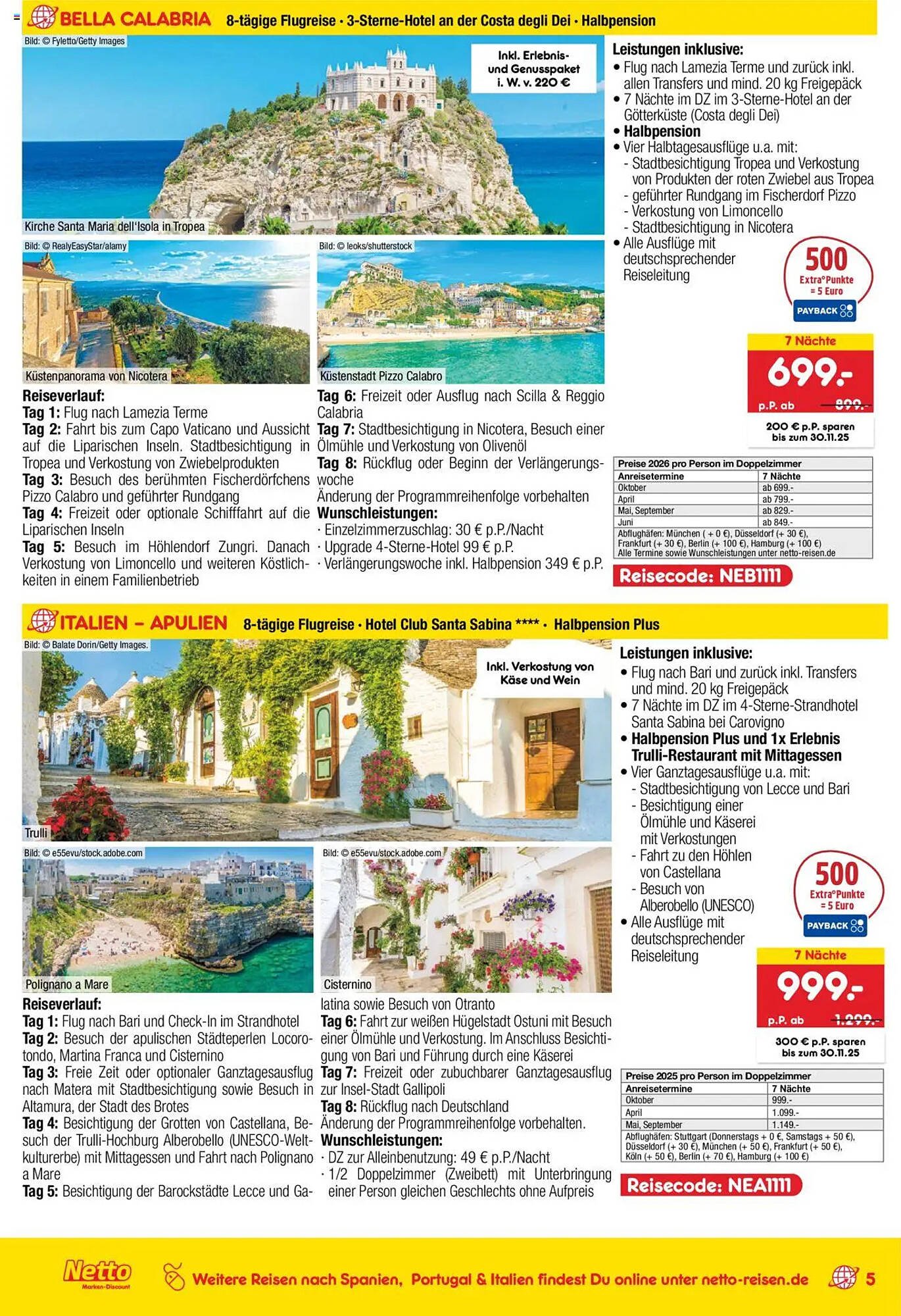 Netto Reisen Prospekt (2025-10-09 - 2025-11-30) | 5