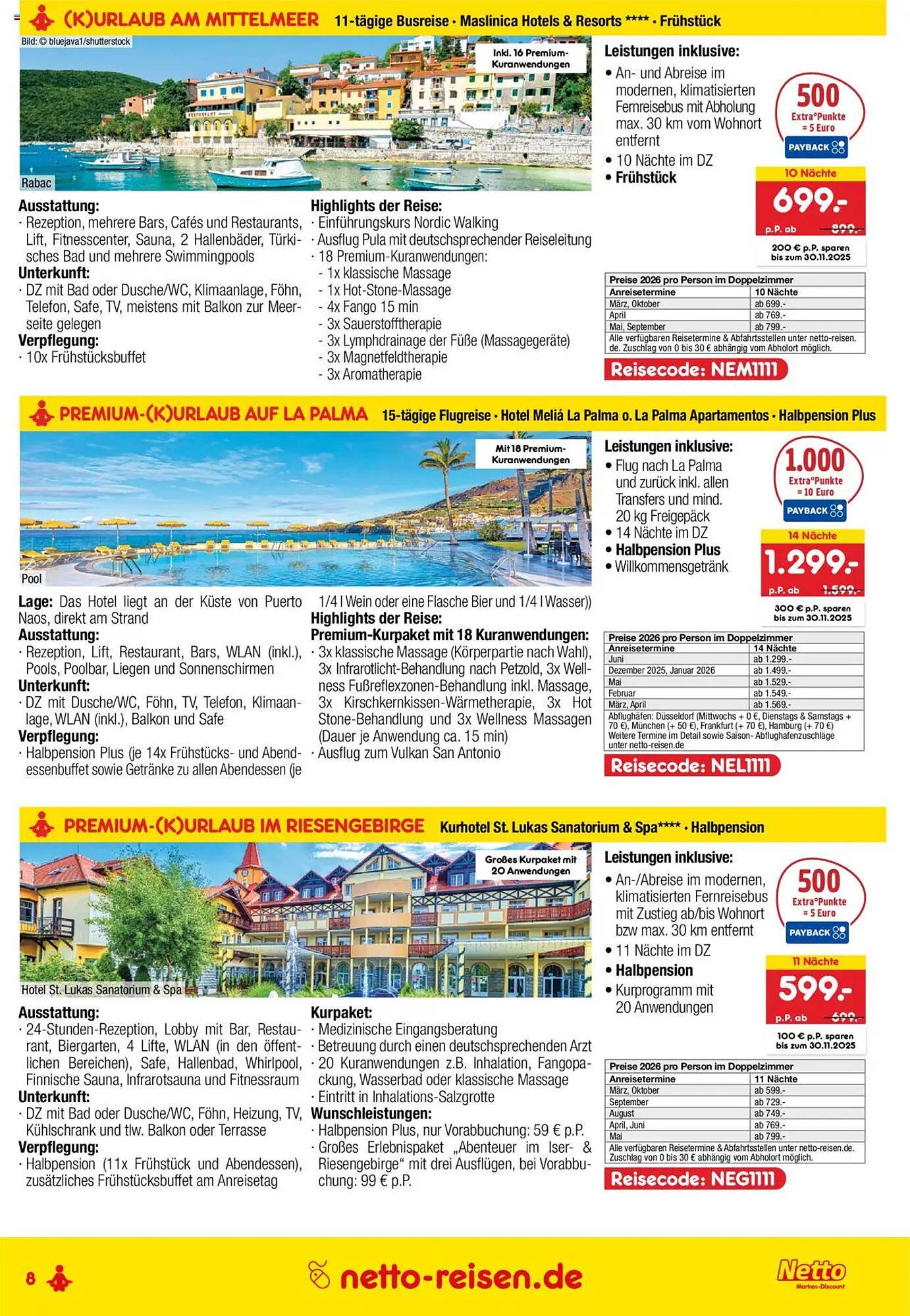 Netto Reisen Prospekt (2025-10-09 - 2025-11-30) | 8