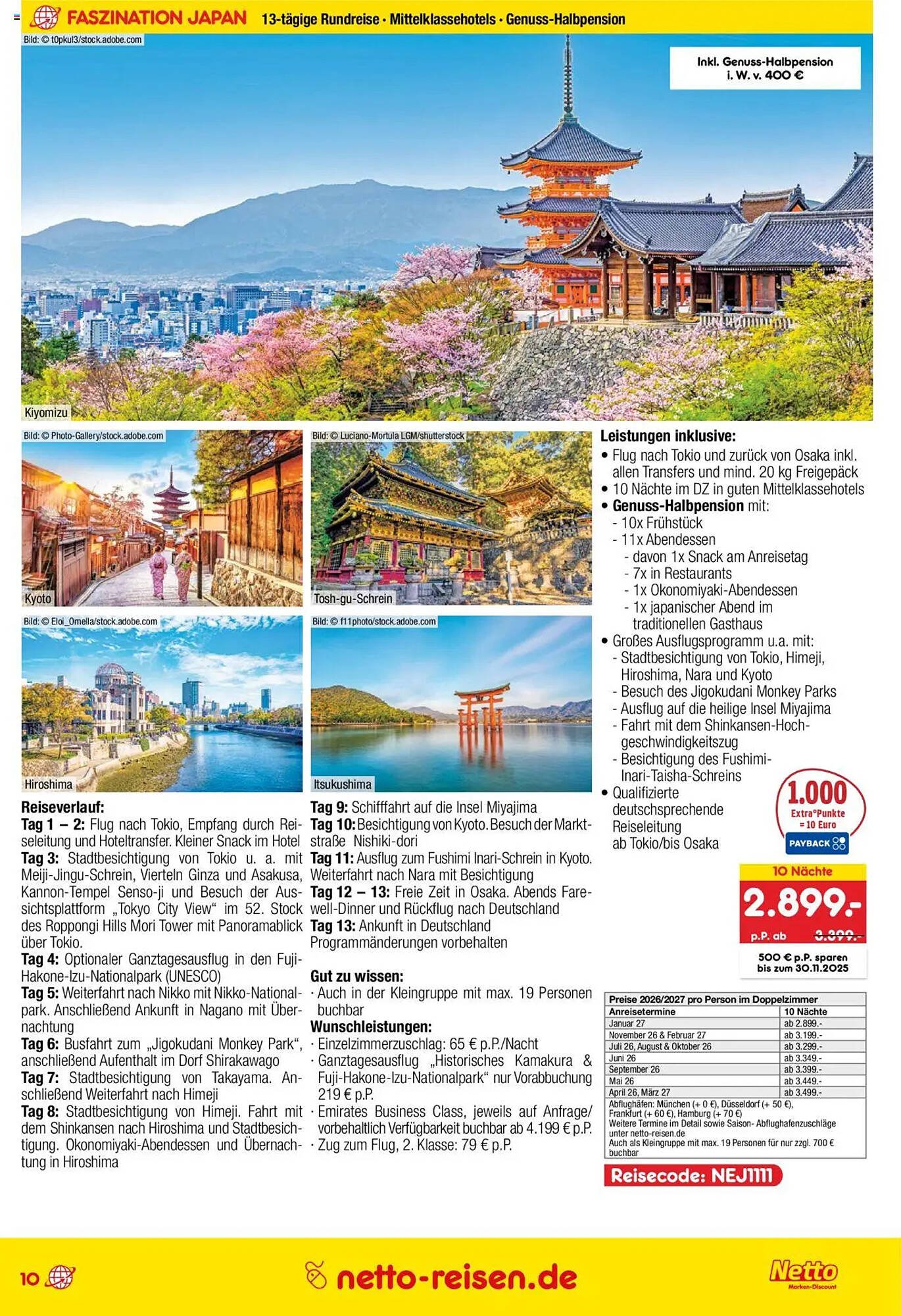 Netto Reisen Prospekt (2025-10-09 - 2025-11-30) | 10