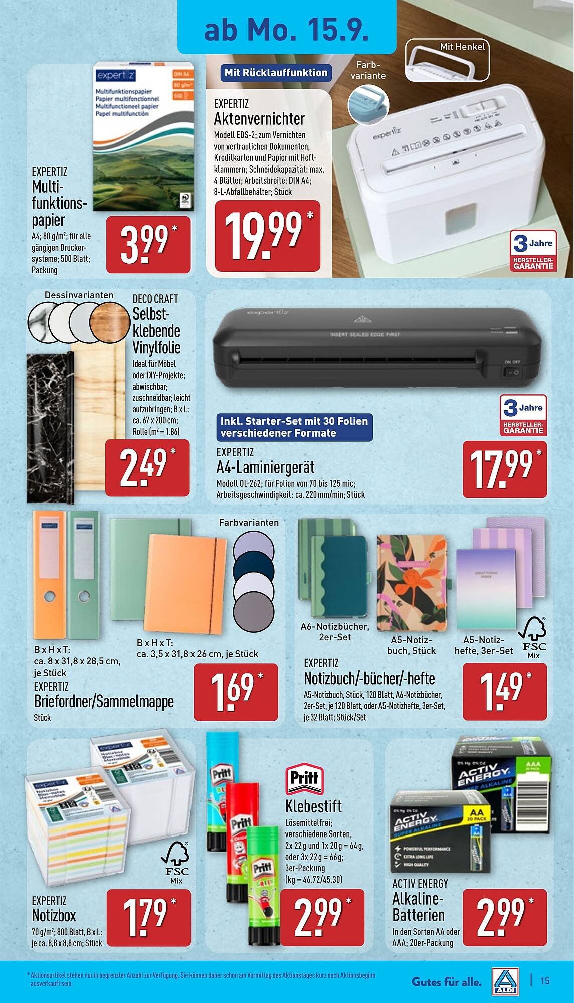 Aldi Nord Prospekt (2025-09-15 - 2025-09-20) | 15