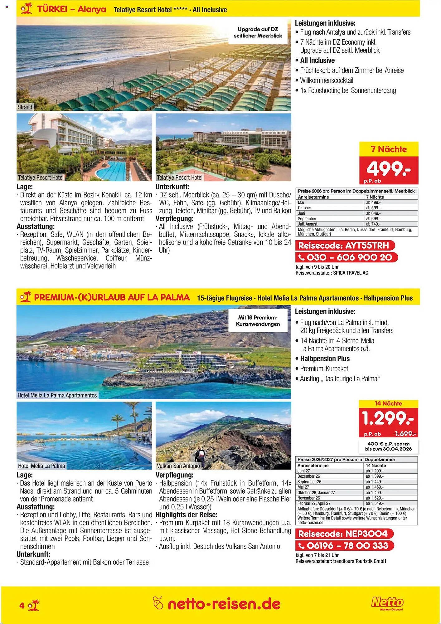 Netto Reisen Prospekt (2026-03-26 - 2026-04-30)
